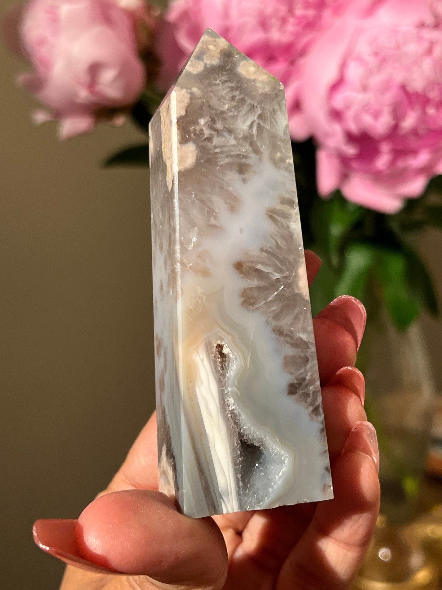 Flower Agate With Green Quartz, Flower agate, Green Quartz Flower Agate, Black Flower Agate, Green Flower Agate, Prasiolite and Flower Agate