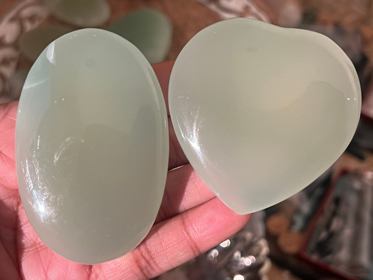 Green Calcite Heart, UV reactive Calcite, High Quality Green Calcite, Pistachio Calcite From Afghanistan