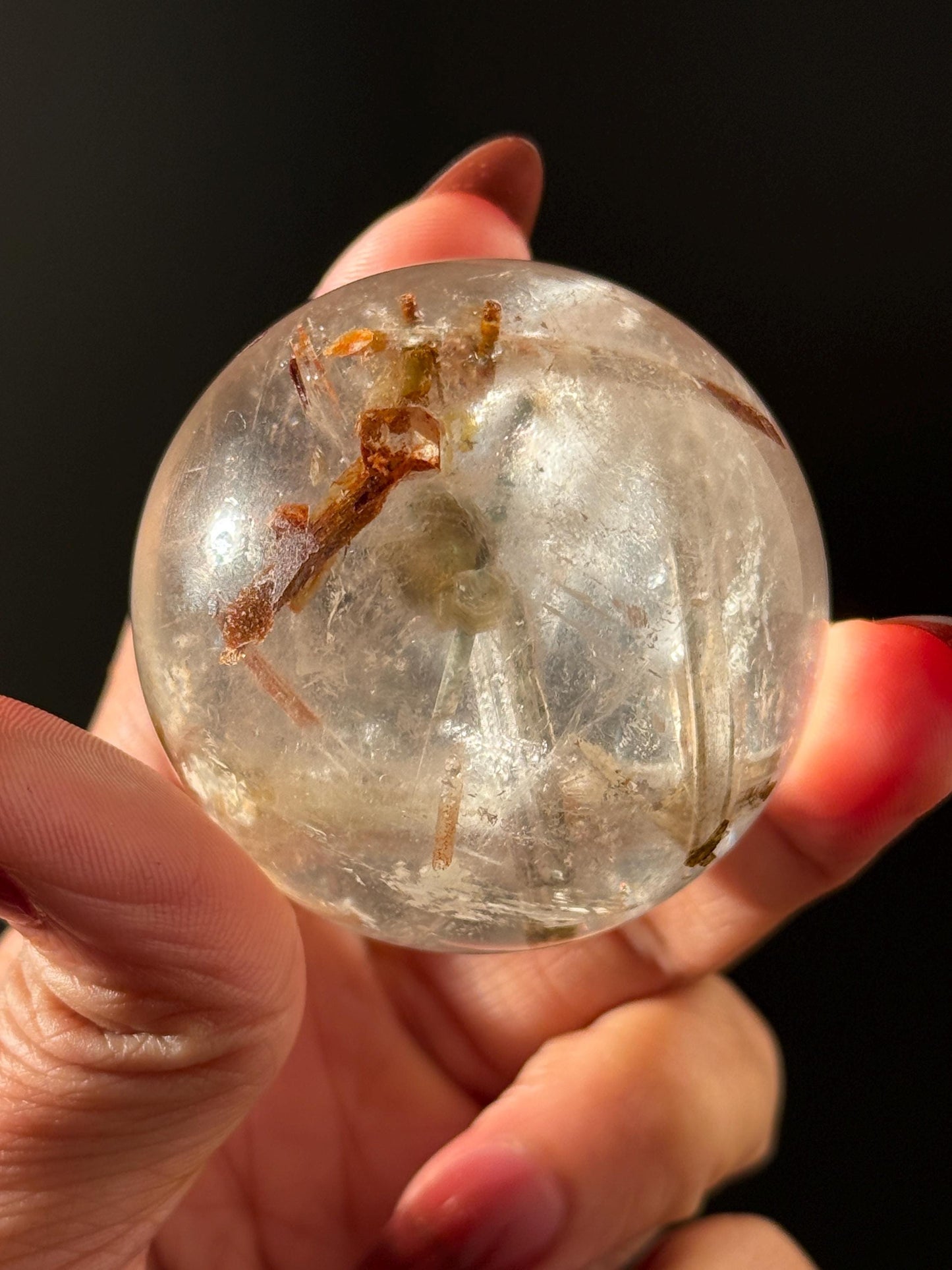 Rutile Quartz with Mica, White Rutilated Quartz Sphere, Rutile, Rutilated Quartz, Mica Quartz, Crystals, Crystal Gifts, Unique Gift Idea,