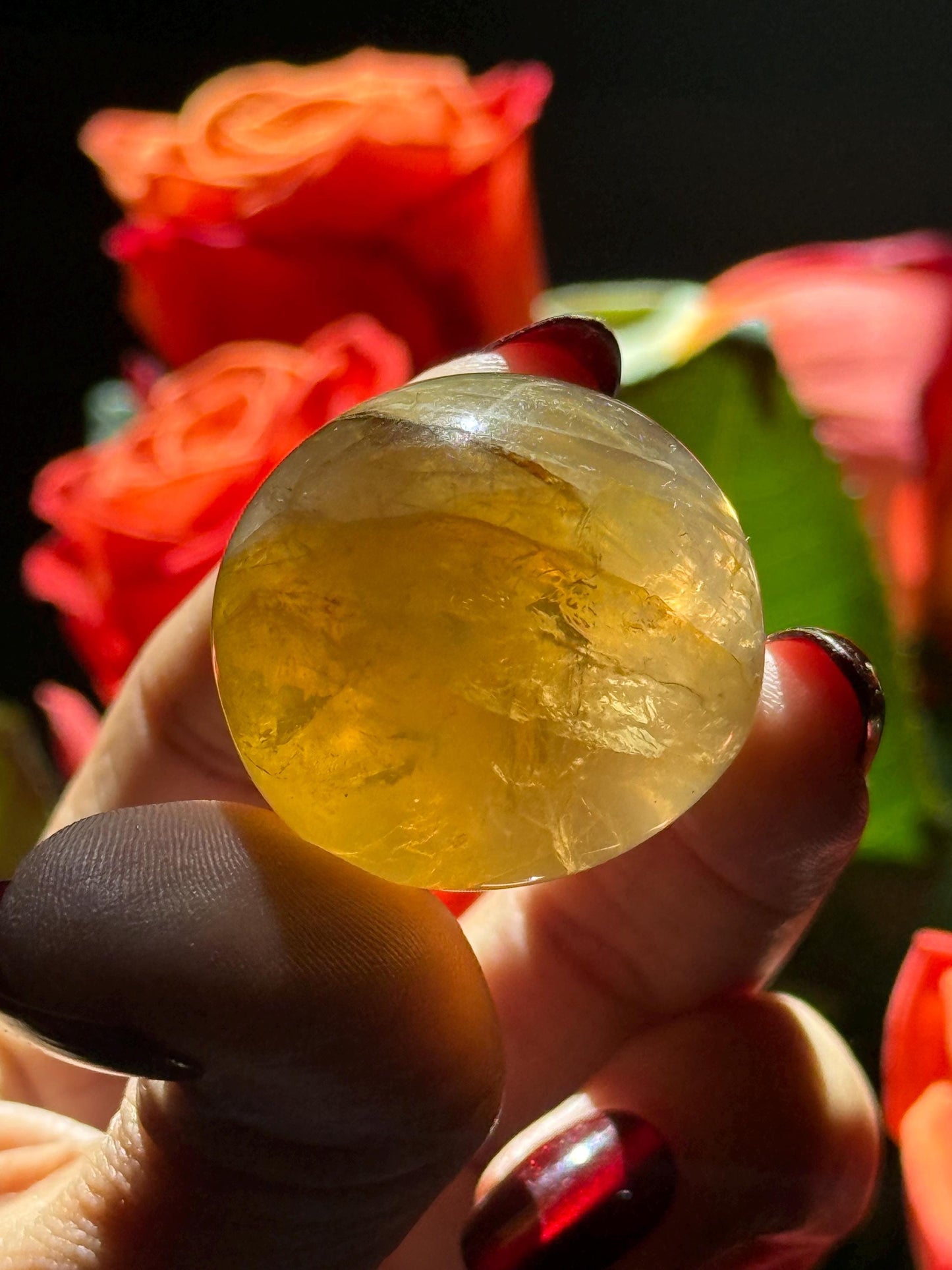 3 Golden Healer Tumbles, Yellow Hematoid Quartz, Golden Healer Star Flash, Crystal Tumbles, Healing Crystals, Crystal Wholesale,