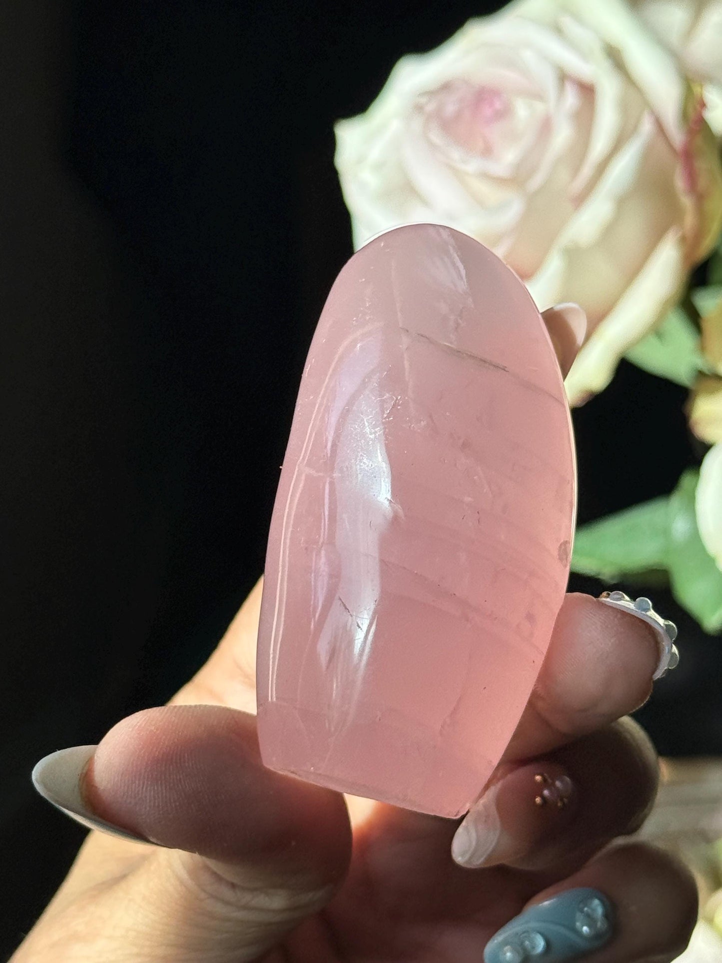 Mozambique Rose Quartz Free Form, Star Rose Quartz Gemstone, Heart Chakra Healing Crystal, Spiritual Gift, MINI