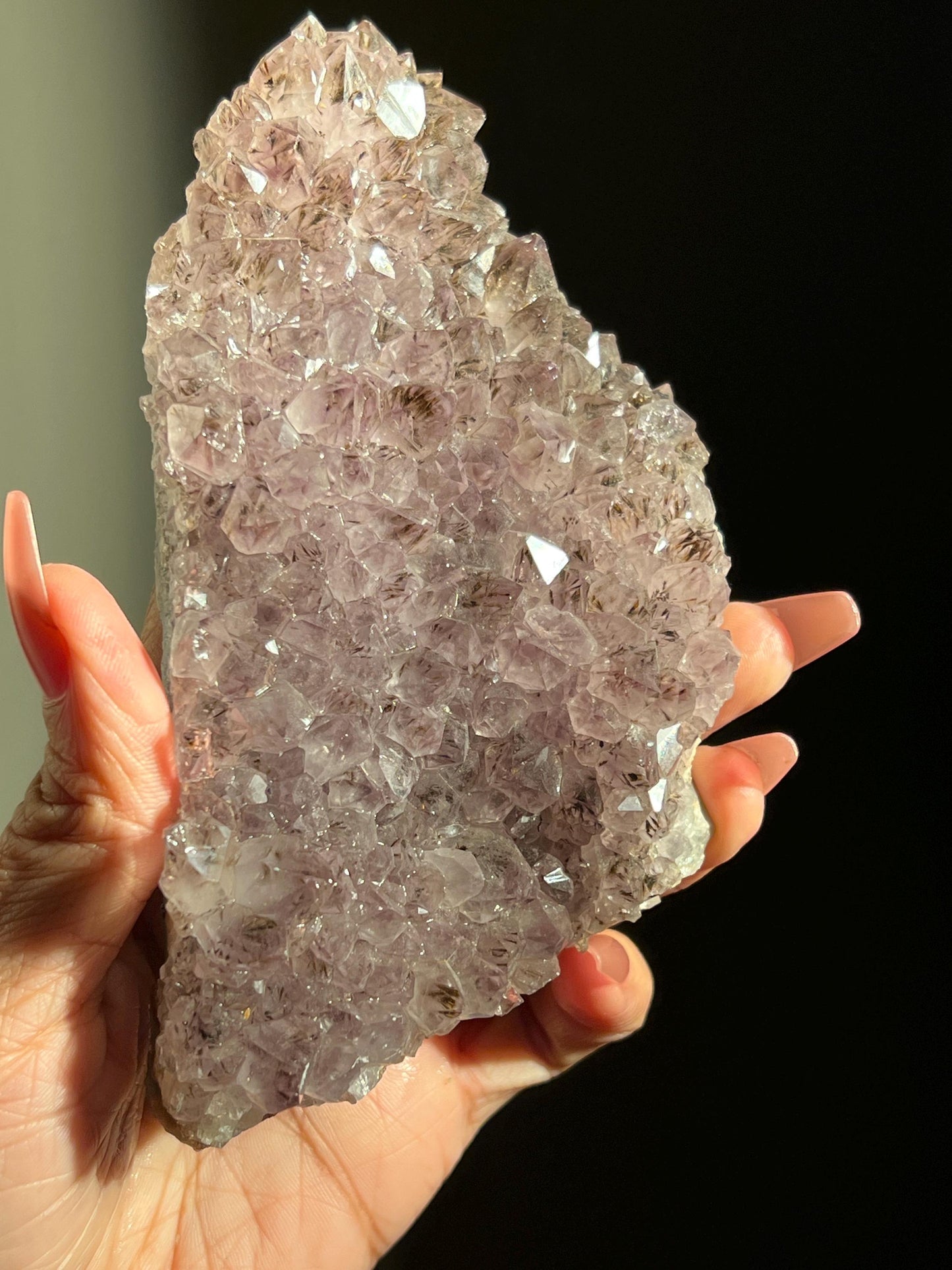 Raw Amethyst with Geothite Inclusions, Amethyst, Goethite, Super Seven Amethyst, Raw Crystal Clusters, Fossils, Crystal Gifts, 368 Grams