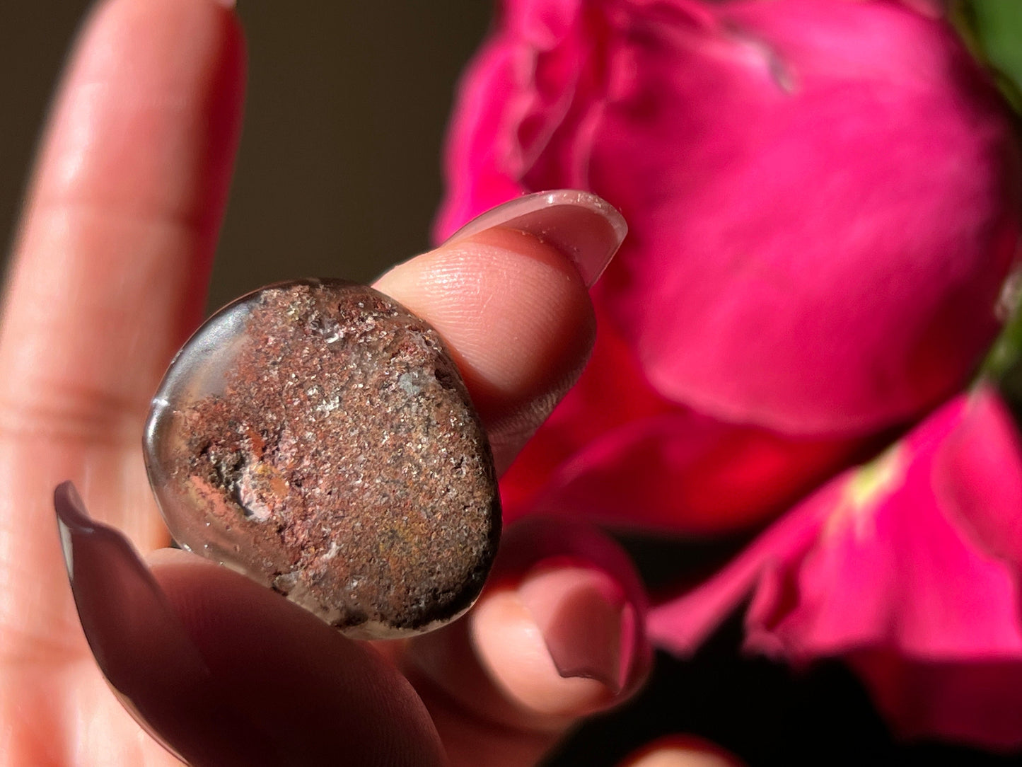 Mini Lodolite Lens, Garden Quartz Garden Quartz Lens, Lodolite Quartz, Lodolite Garden Quartz, Scenic Quartz, Healing Crystals, Small