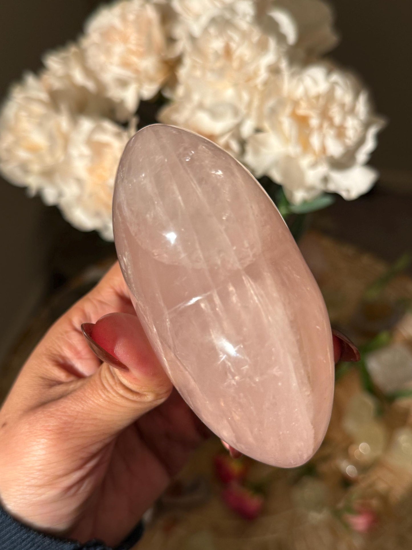 Star Flash Rose Quartz Heart, Rose Quartz Heart, Rose Quartz, Crystals For Love, Crystal Gifts, Crystal hearts, Double Star Rose Quartz