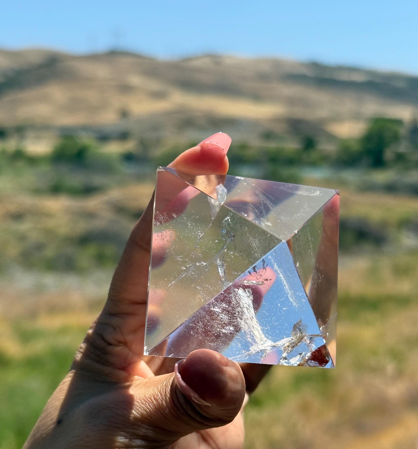 Natural Clear Quartz Pyramid, Clear Quartz Pyramid, Spiritual Home Decoration, Egyptian Pyramid, Crystal Gifts, Metaphysical Gifts
