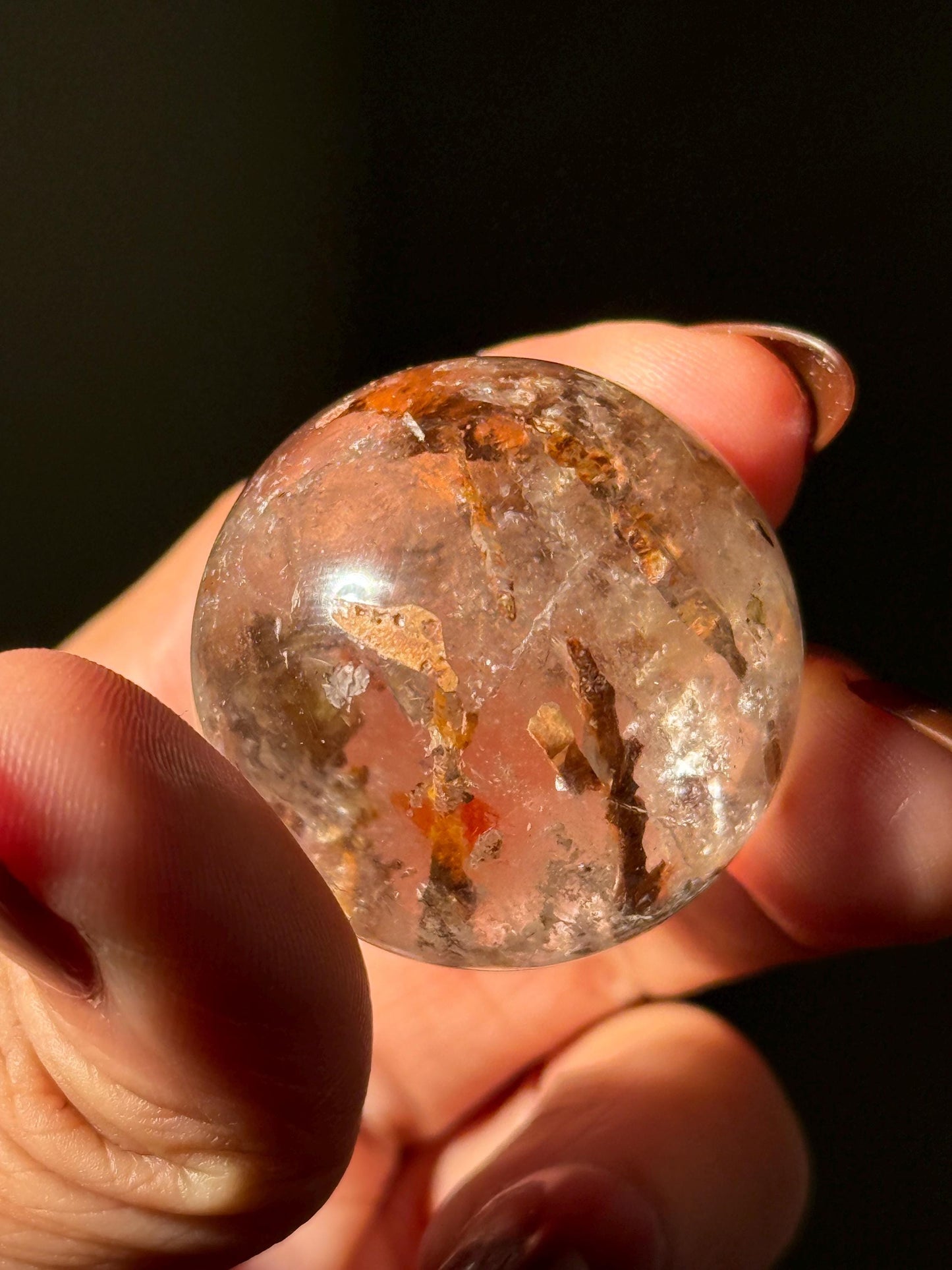 Red Rutile Quartz, Copper Rutilated Quartz Sphere, Copper Rutile, Rutilated Quartz, Crystals, Crystal Gifts, Unique Gift Idea,