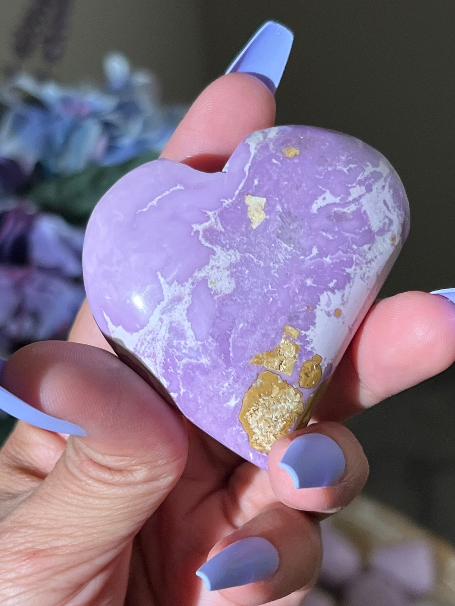 Phosphosiderite Heart From Peru, Rare Phosphosiderite Crystal, Polished Phosphosiderite, Crystal Hearts, Valentines Day Gift, Gift For Her
