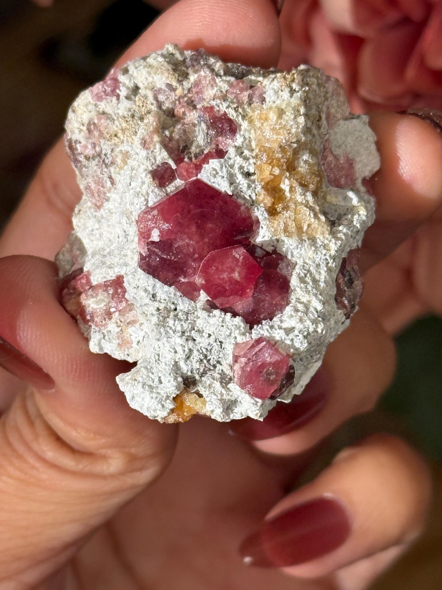 Raspberry Garnet, Grossular Garnet, Raspberry Garnet from Coahuila, Mexico, Raw Mineral Specimen, Garnet, Garnet Raw Stone, Crystal Gifts