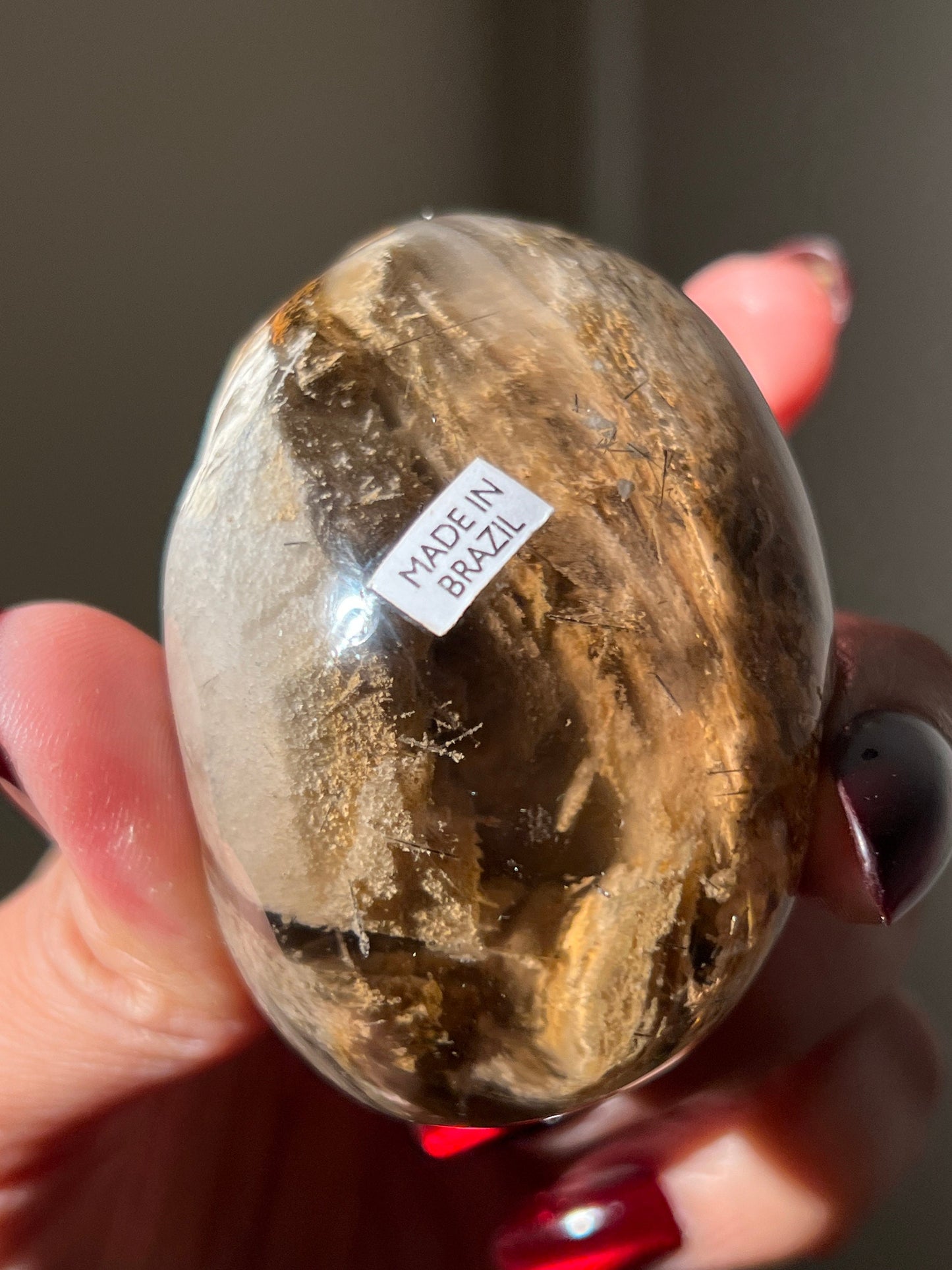 Lodolite Lens From Brazil, Garden Quartz, Lodolite Quartz, Scenic Quartz, Healing Crystals, Unique Crystals