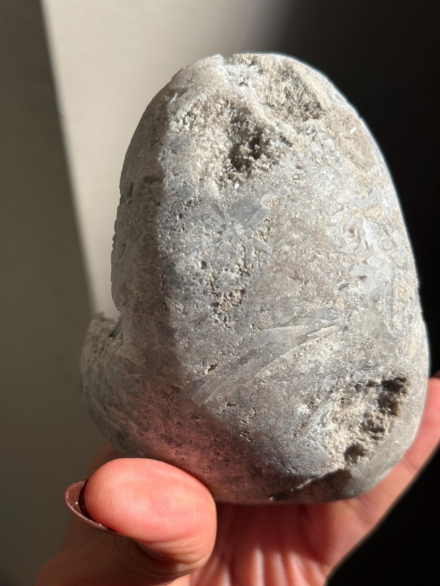 Large Celestite Geode, White Celestite, Celestite Egg, Raw Celestite Geode, Crystal Gifts, Healing Crystals, Crystal Gifts,