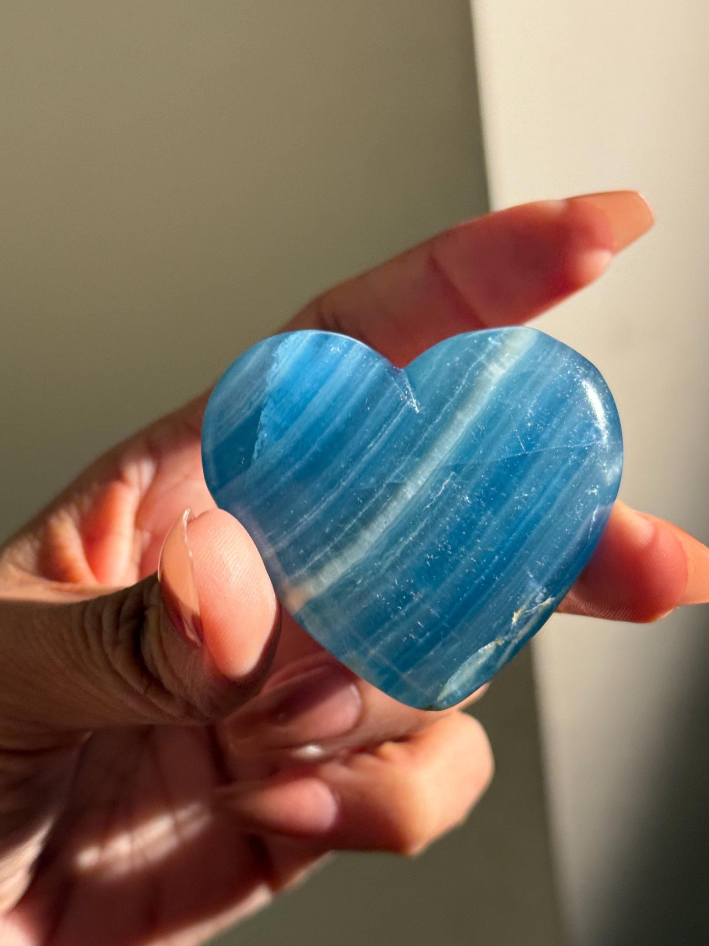 Blue Onyx Heart, BLUE ONYX, Lemurian Aquatine Heart, Crystal Gifts, Metaphysical Gifts, Valentines day Gift, Crystal Hearts, MINI