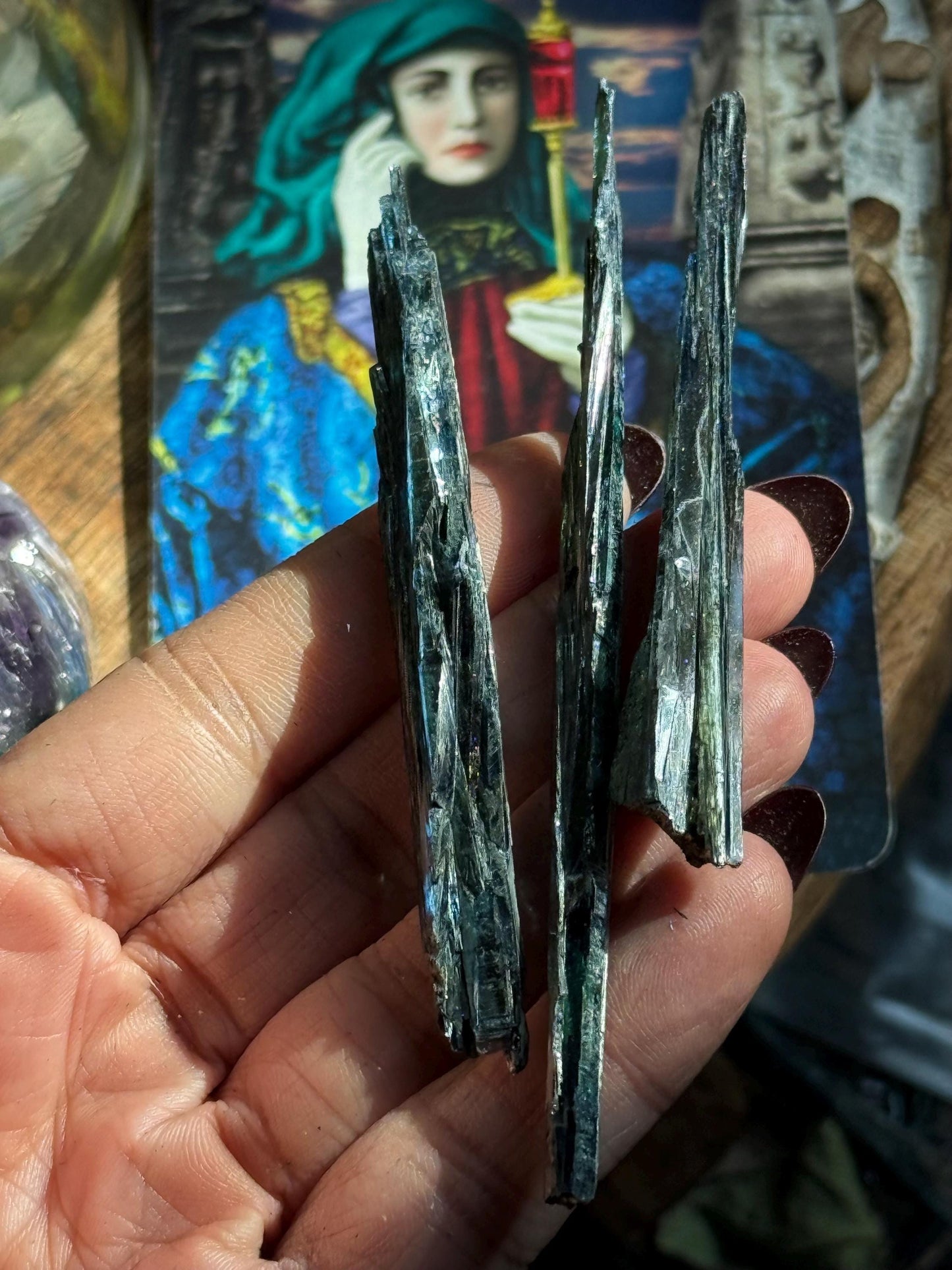 Bottle of Vivinite, Vivianite from Brazil, Raw Specimen, Home Decor, Vivianite, Crystal Gifts,
