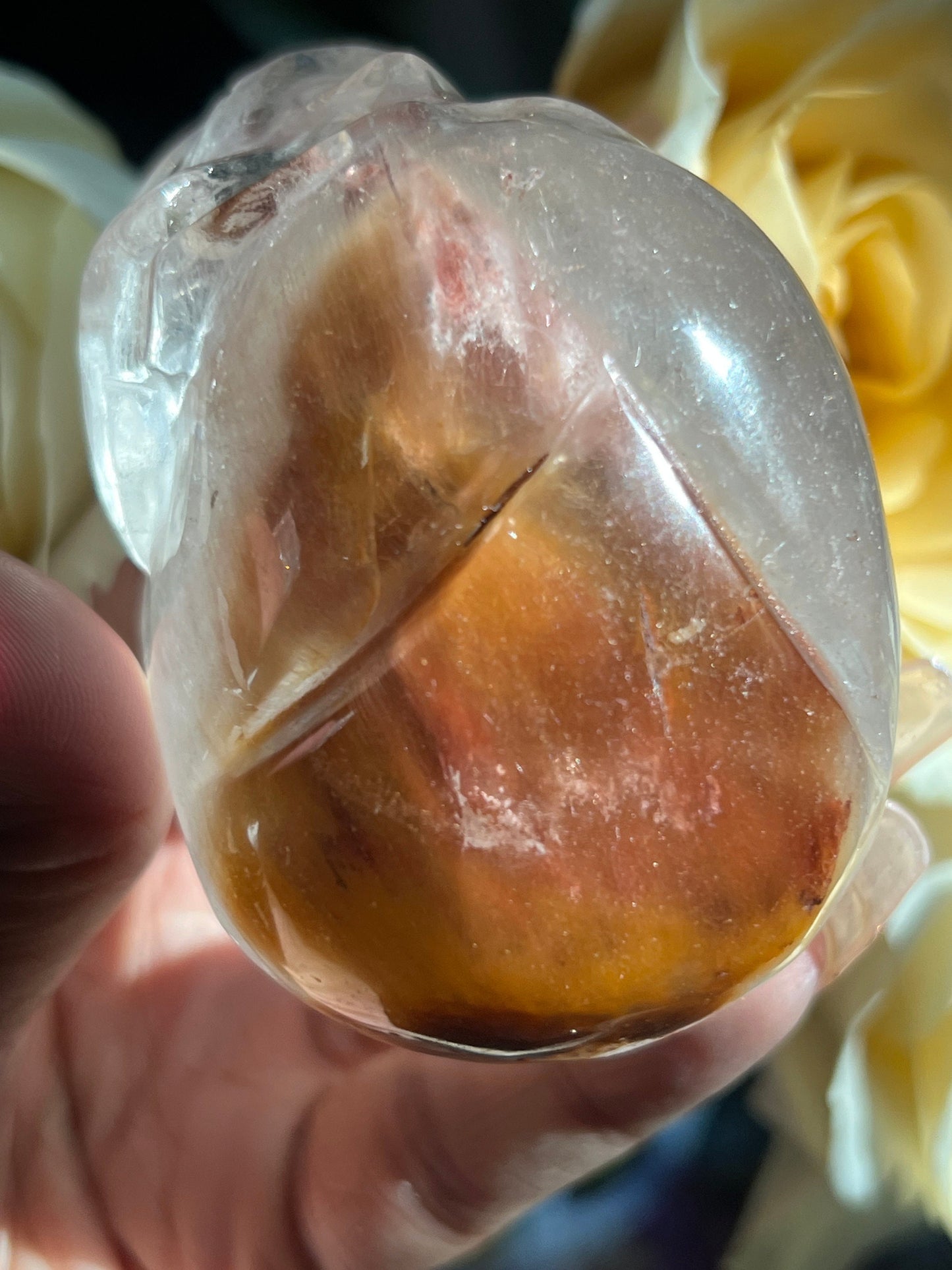 Amphibole Crystal skull, Hand Carved Crystal skull, Skulls, Crystal Gifts, Metaphysical Gifts, Rabbit Hair Quartz, Rabbit hair Quartz Skull