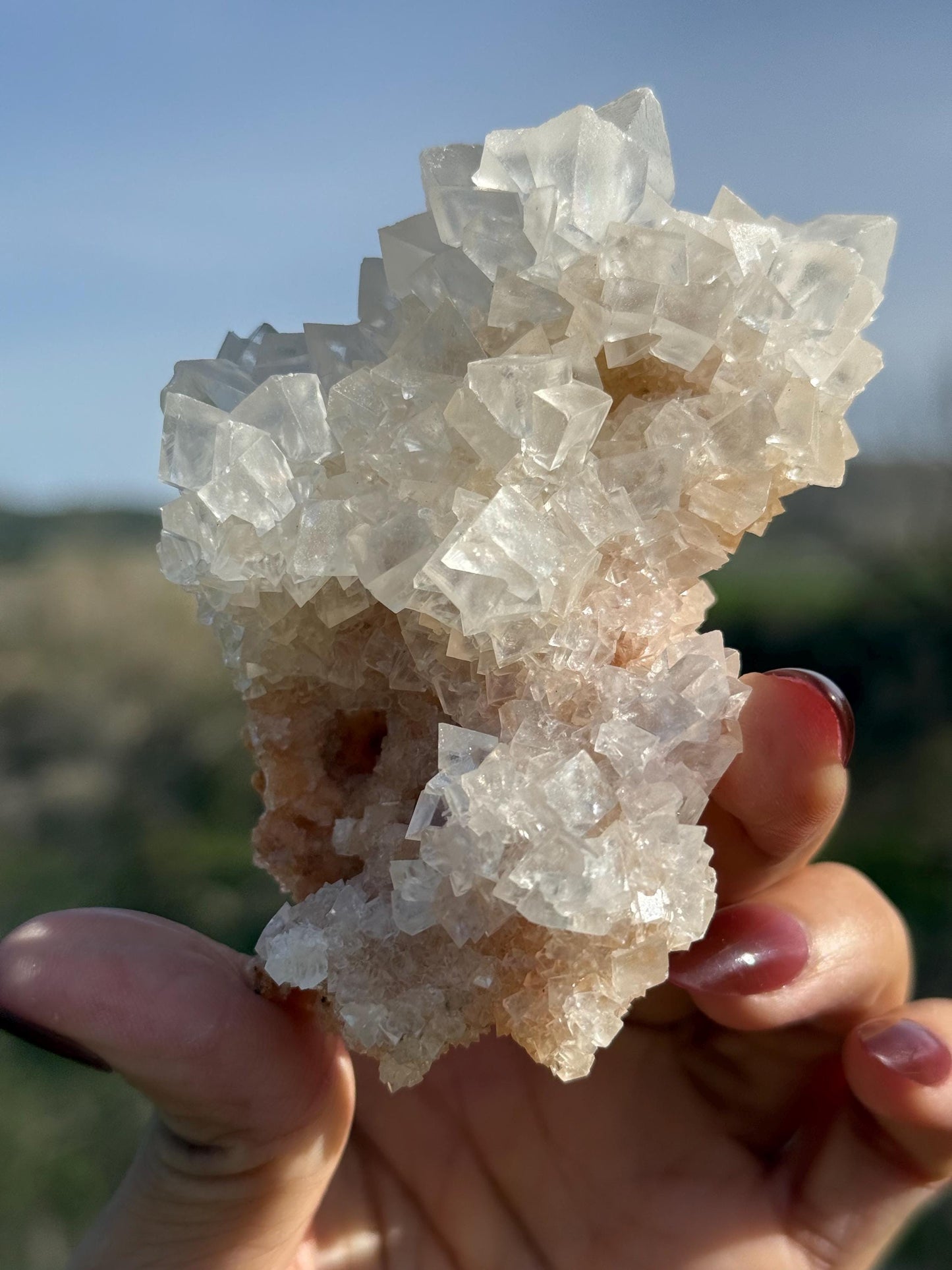 Cubic Calcite Specimen, Calcite From India, Raw Calcite, UV reactive Calcite from India, Fluorescent Mineral Specimen, Tucson Gem show Find
