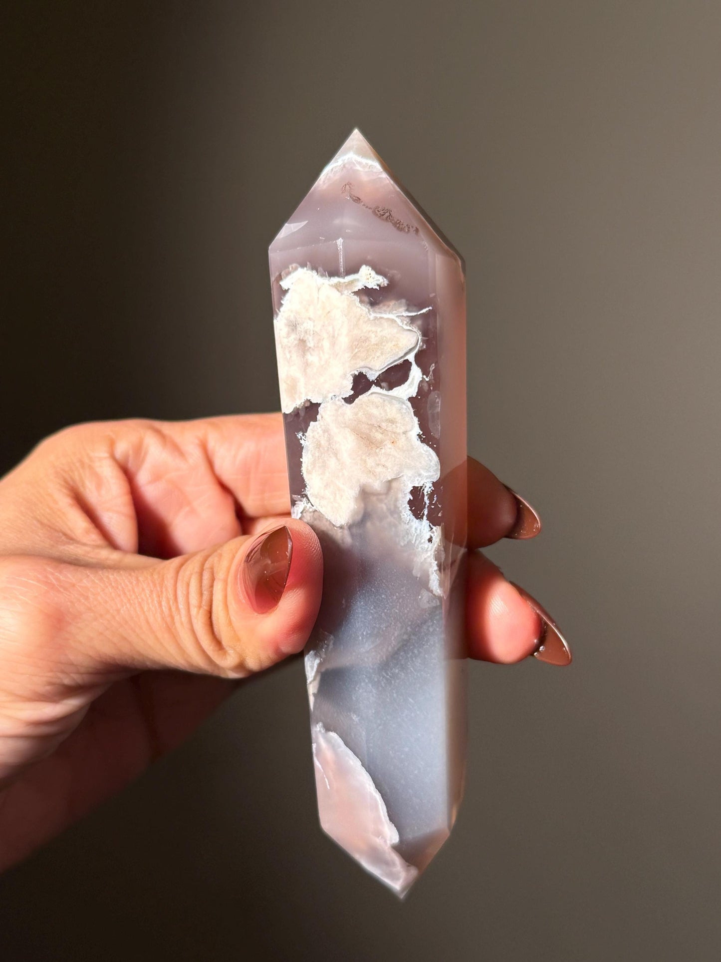Gorgeous Black Flower Agate, Black Flower Agate Blue Flower Agate, Flower Agate, Blue Chalcedony, Crystal Gifts, Dendrite Agate,