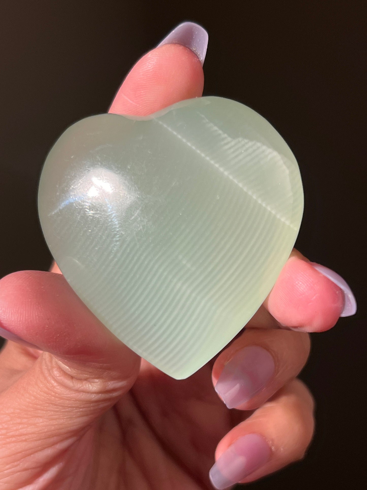 Green Calcite Heart, UV reactive Calcite, High Quality Green Calcite, Pistachio Calcite From Afghanistan