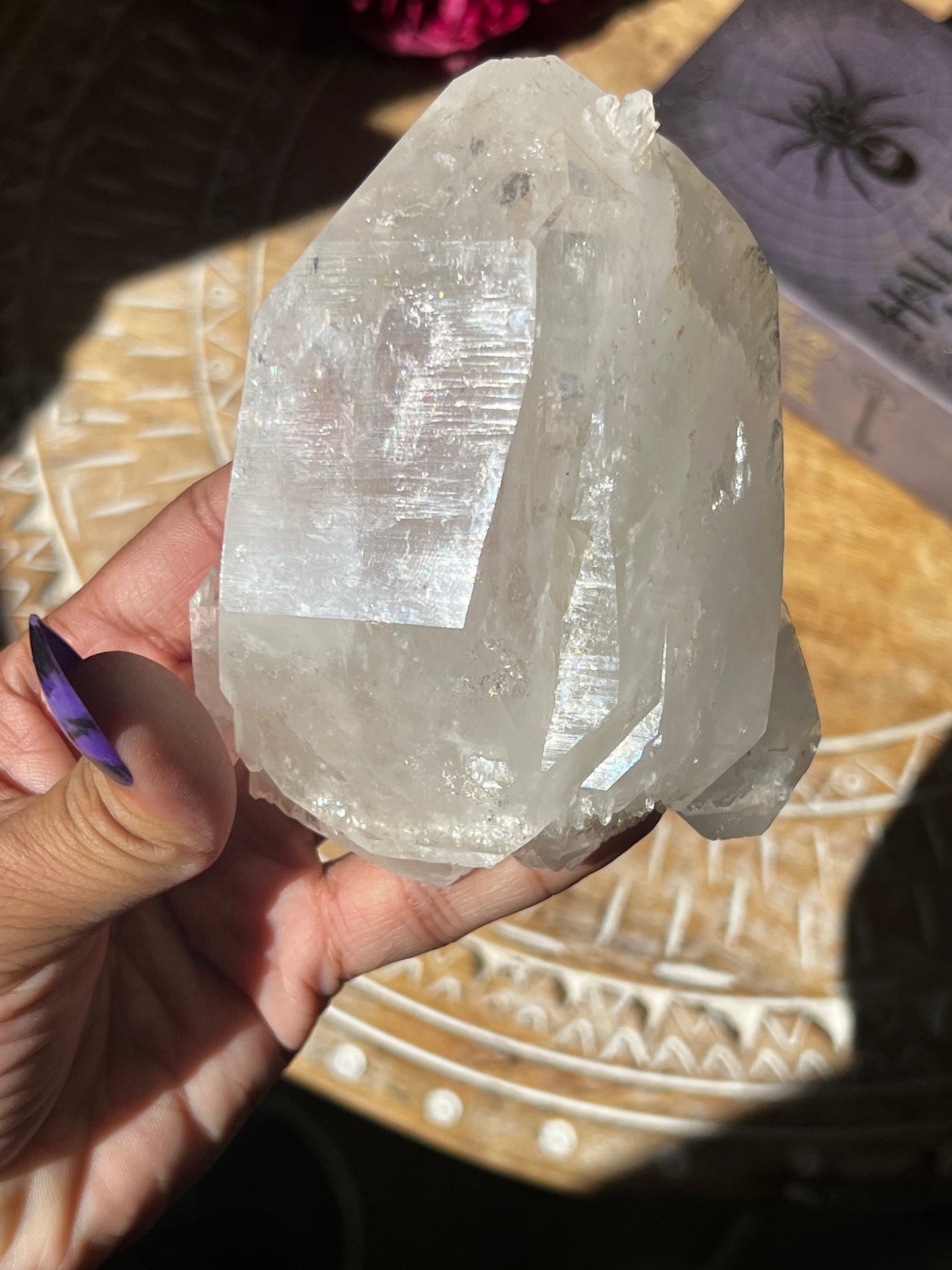 Colombian Lemurian Quartz, Lemurian Seed Quartz, Record Keeper Quartz, Colombian Quartz with Lodolite Growth, Optical Colombian Quartz, 1lb