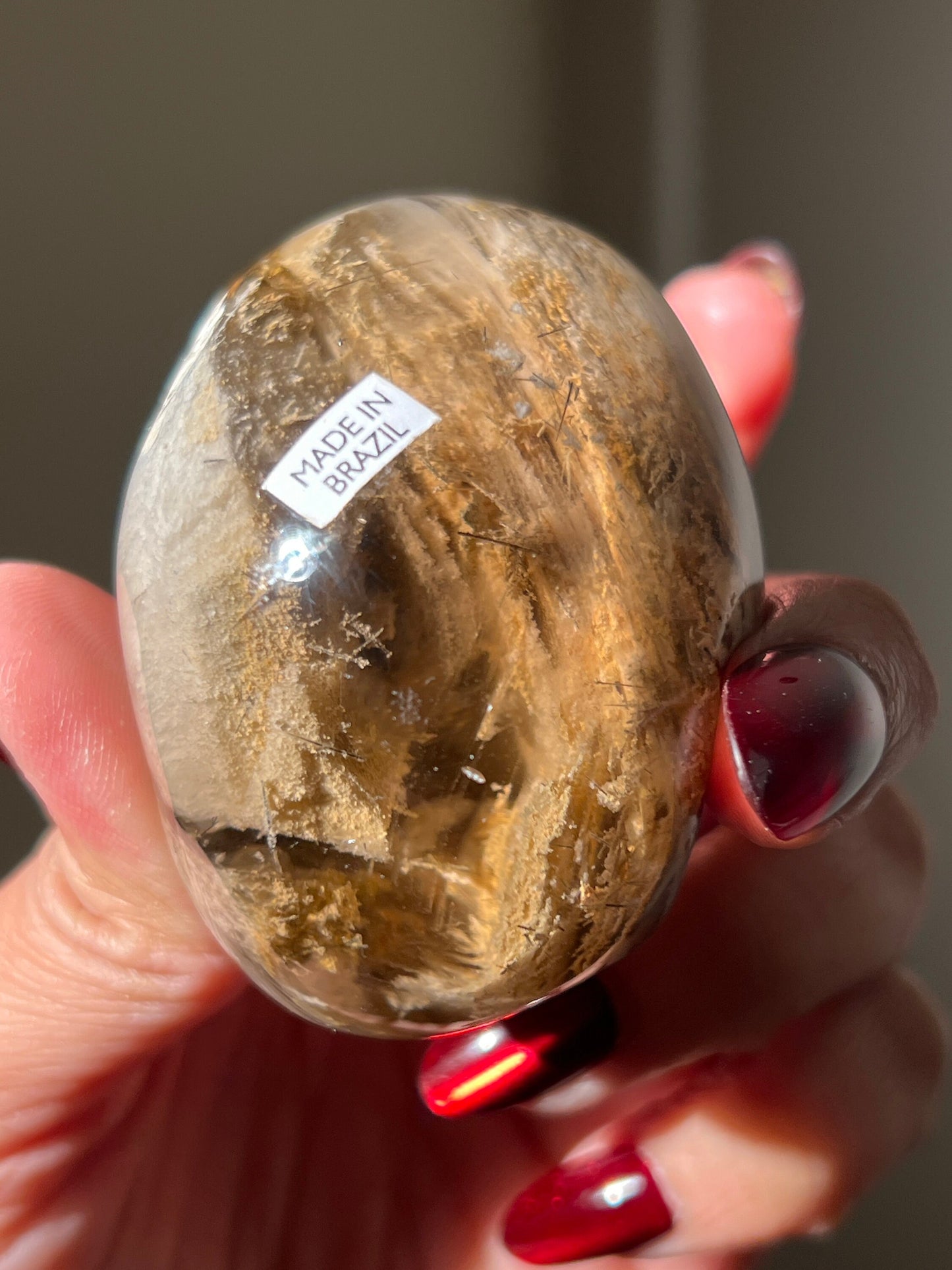 Lodolite Lens From Brazil, Garden Quartz, Lodolite Quartz, Scenic Quartz, Healing Crystals, Unique Crystals