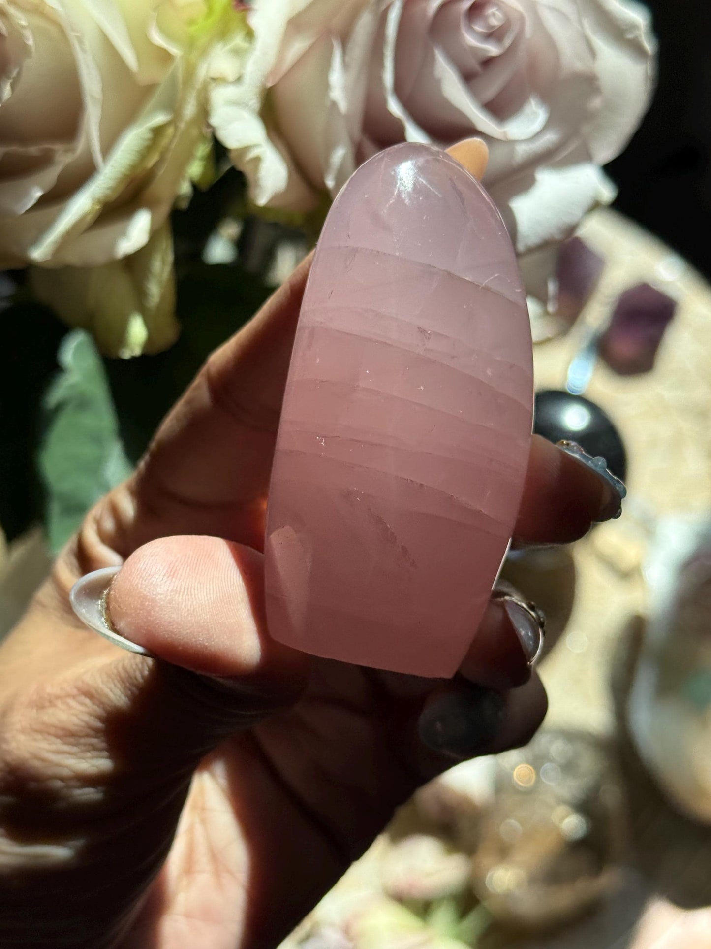 Mozambique Rose Quartz Free Form, Star Rose Quartz Gemstone, Heart Chakra Healing Crystal, Spiritual Gift, MINI