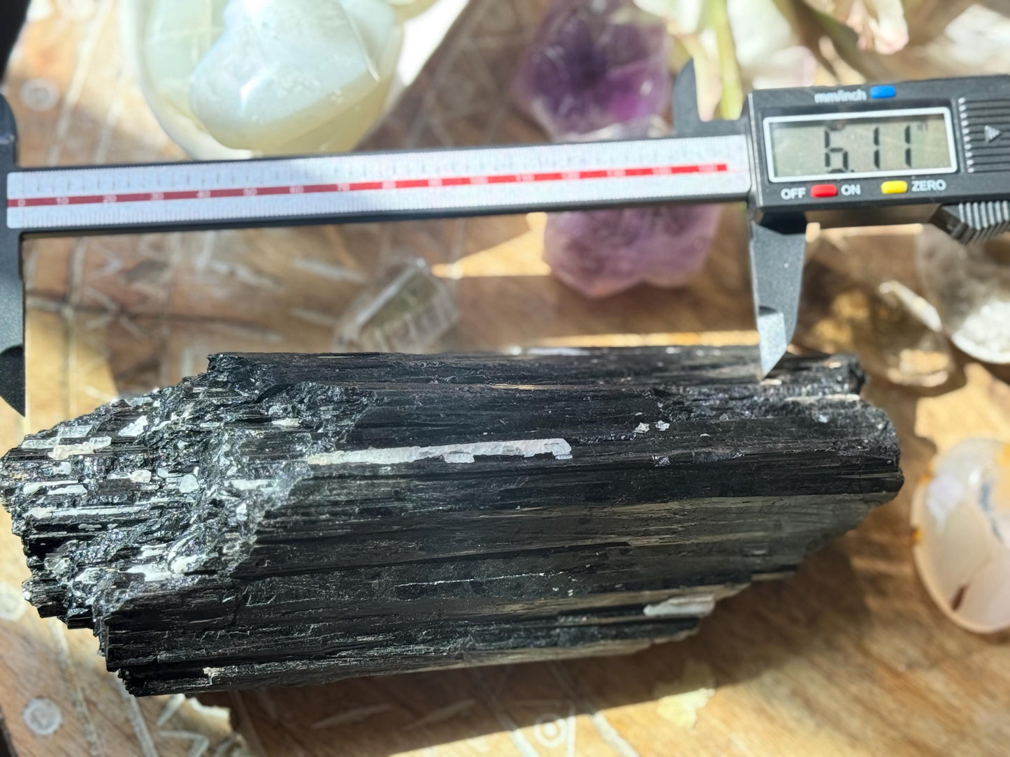 Large Black Tourmaline with Quartz, Raw Black Tourmaline, Tourmaline, Tourmaline mineral, Raw Crystal Specimen, Crystal Gifts, Home Decor