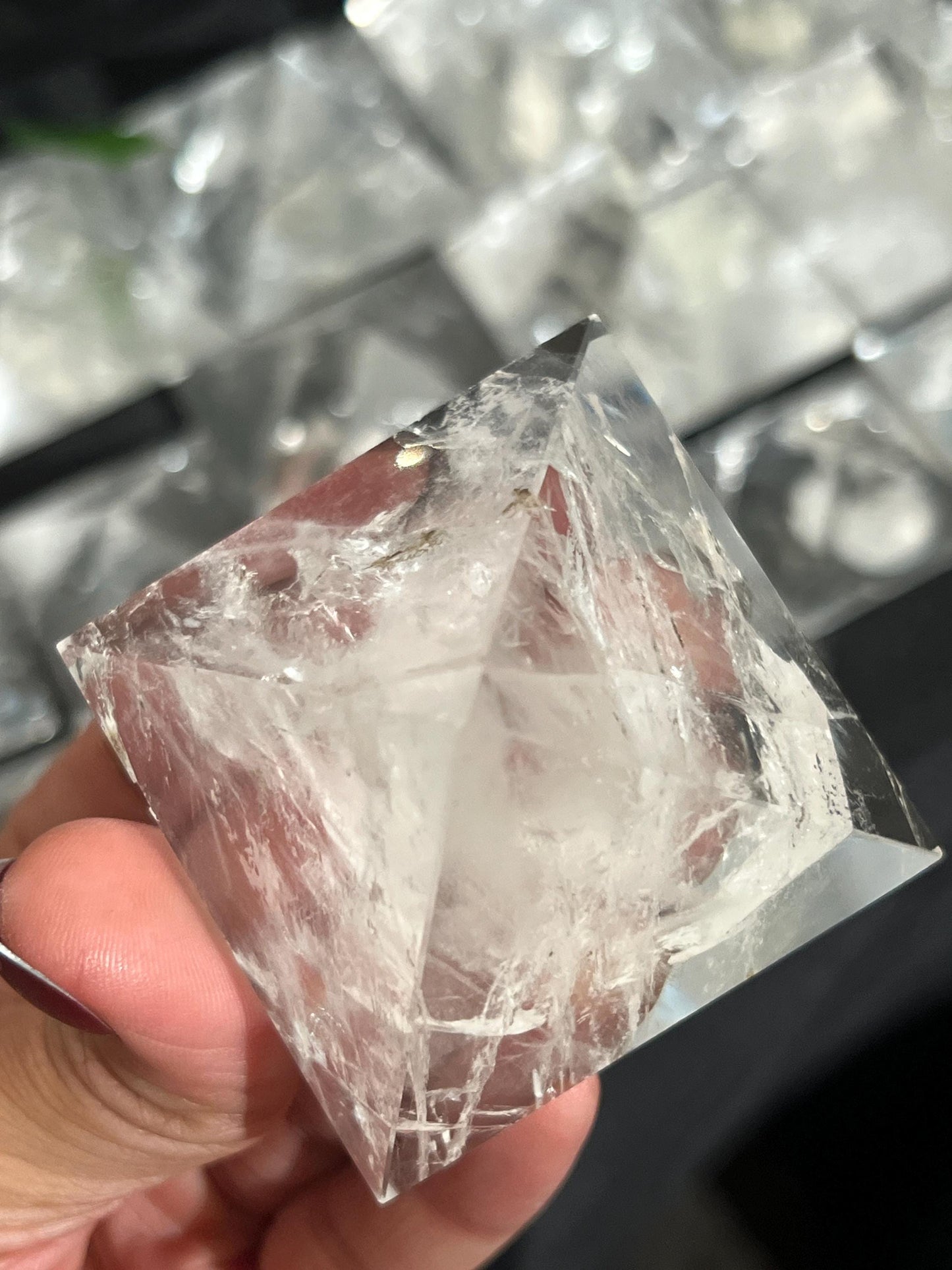 Natural Clear Quartz Pyramid, Clear Quartz Pyramid, Spiritual Home Decoration, Egyptian Pyramid, Crystal Gifts, Metaphysical Gifts