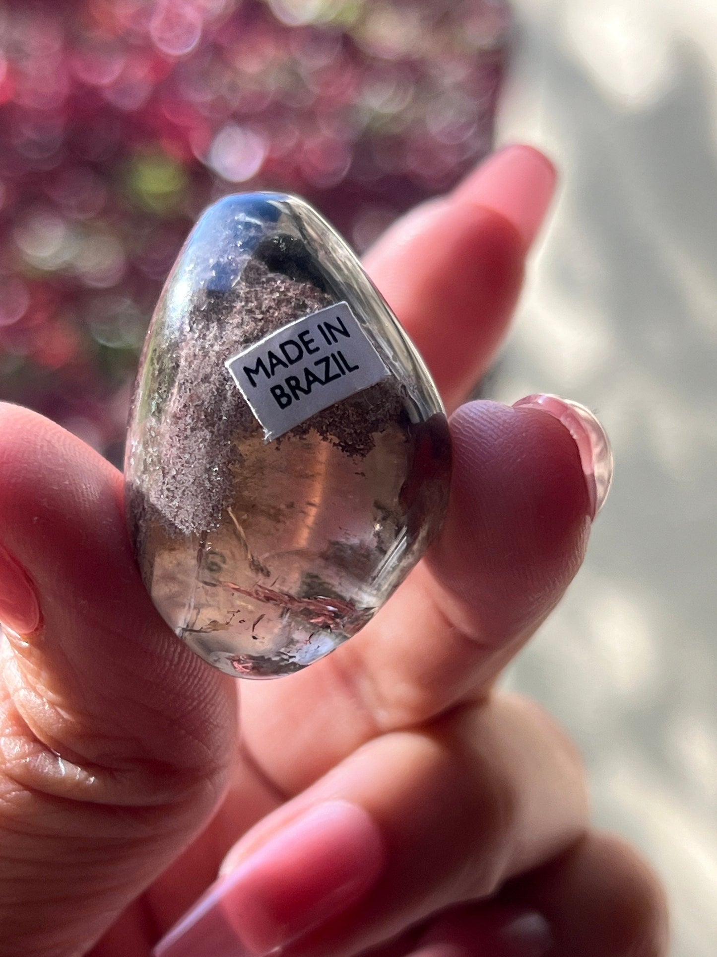 Small Lodolite Lens, Garden Quartz Garden Quartz Lens, Lodolite Quartz, Lodolite Garden Quartz, Scenic Quartz, Healing Crystals, Small