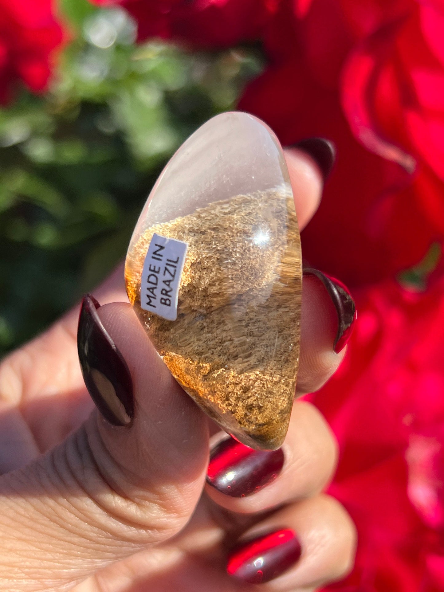 Lodolite Lens, Garden Quartz Garden Quartz Lens, Lodolite Quartz, Lodolite Garden Quartz, Scenic Quartz, Healing Crystals, Small
