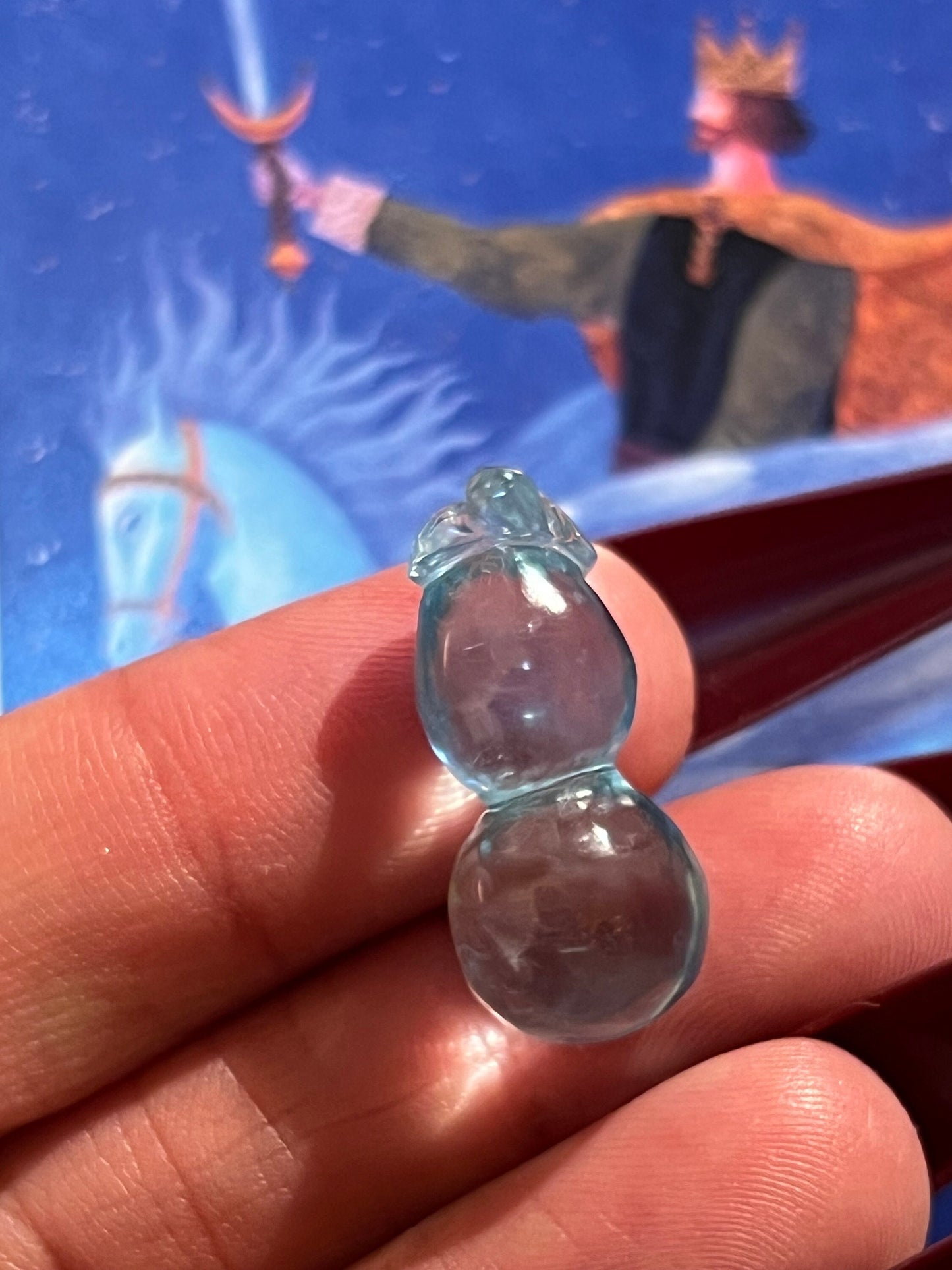 High Grade Aquamarine Gourd Carving, Aquamarine, Aquamarine Fruit Carving, Blue Aquamarine, Gourd Charm, Aquamarine Stones, Gift for her