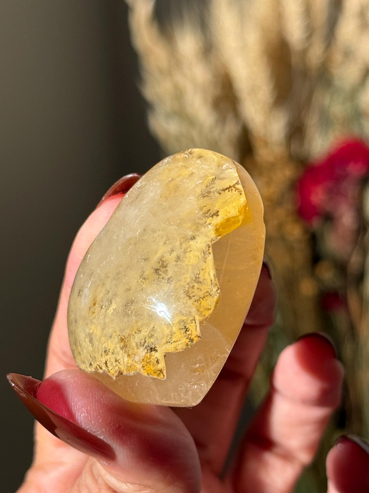 Dendritic Quartz Heart, Dendritic Heart, Giralsol Dendrite, Crystal Hearts, Dendrite, Dendritic Tree Quartz, Healing Crystals, Gift For Her,