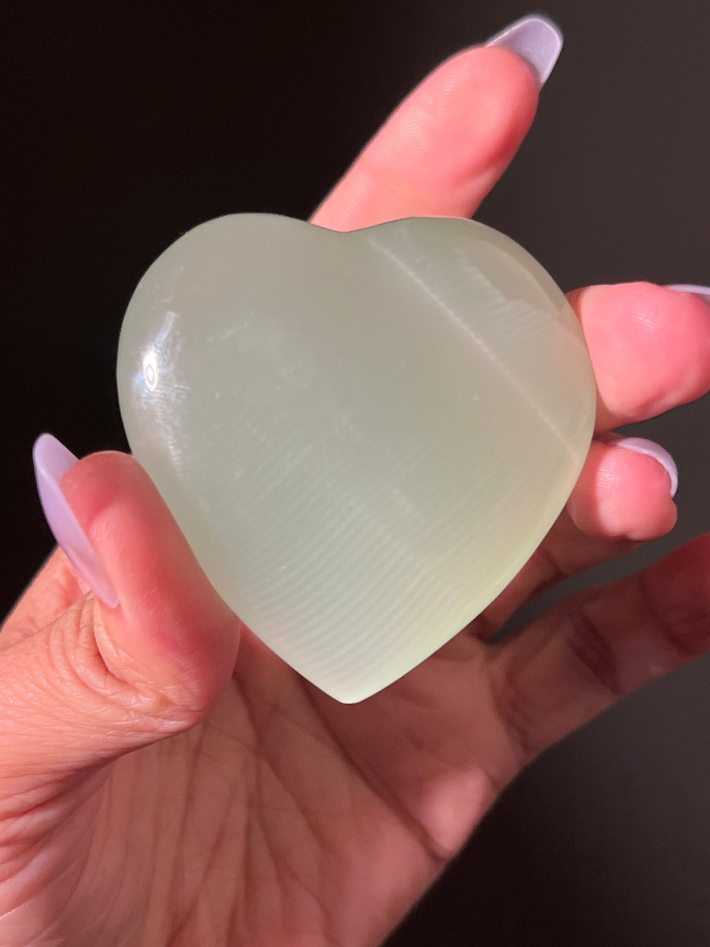 Green Calcite Heart, UV reactive Calcite, High Quality Green Calcite, Pistachio Calcite From Afghanistan