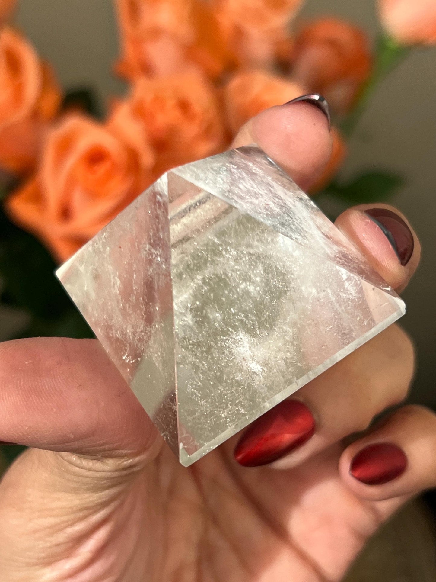 Natural Clear Quartz Pyramid, Clear Quartz Pyramid, Egyptian Pyramid, Crystals Decoration, Crystal Gifts, Quartz Pyramid, Metaphysical Decor