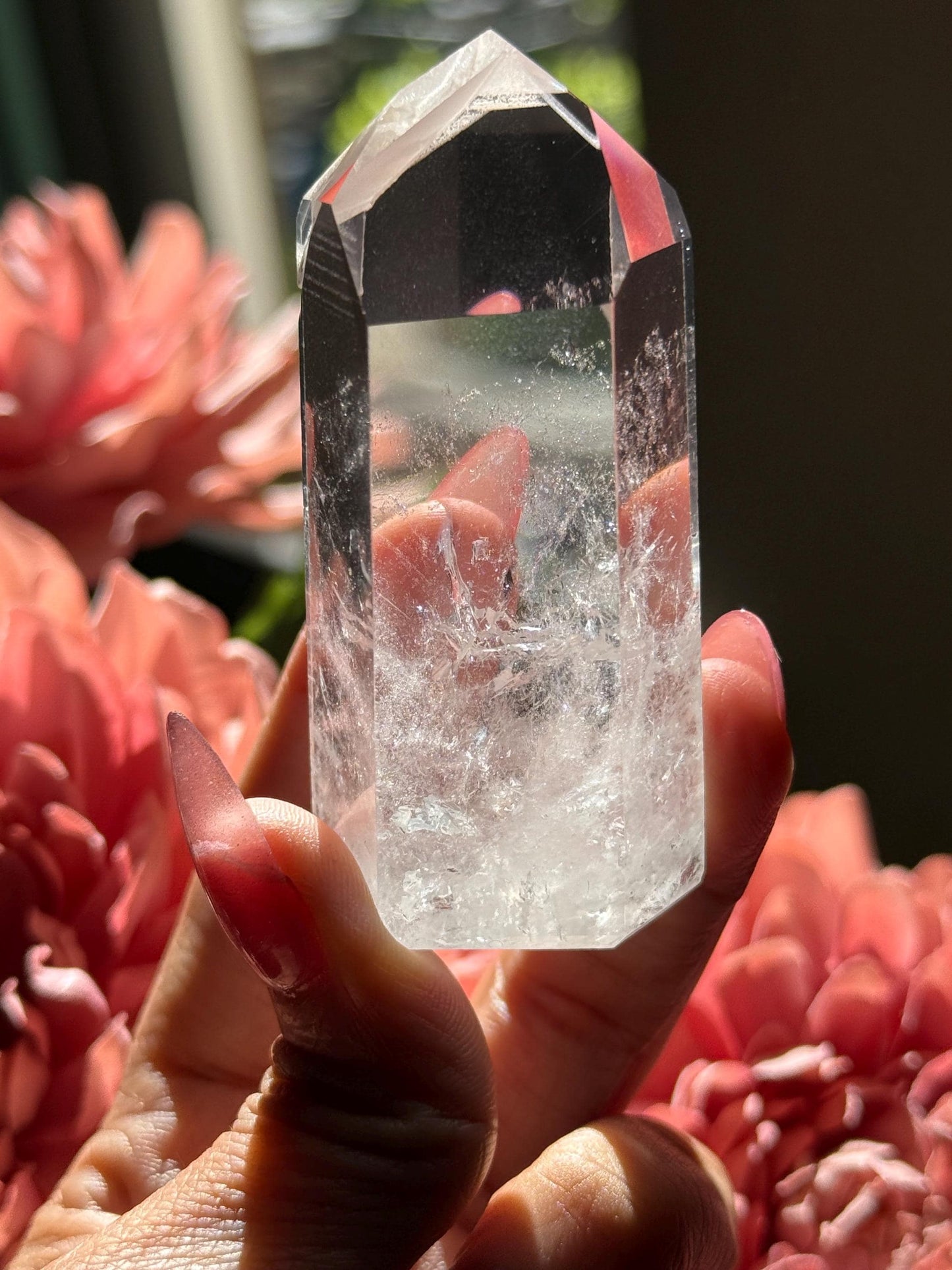 Polished Lemurian Quartz, Phantom Quartz, Lemurian Quartz, Lemurian Seed Quartz, Lodolite Quartz, Quartz from Brazil, Crystal Gifts,