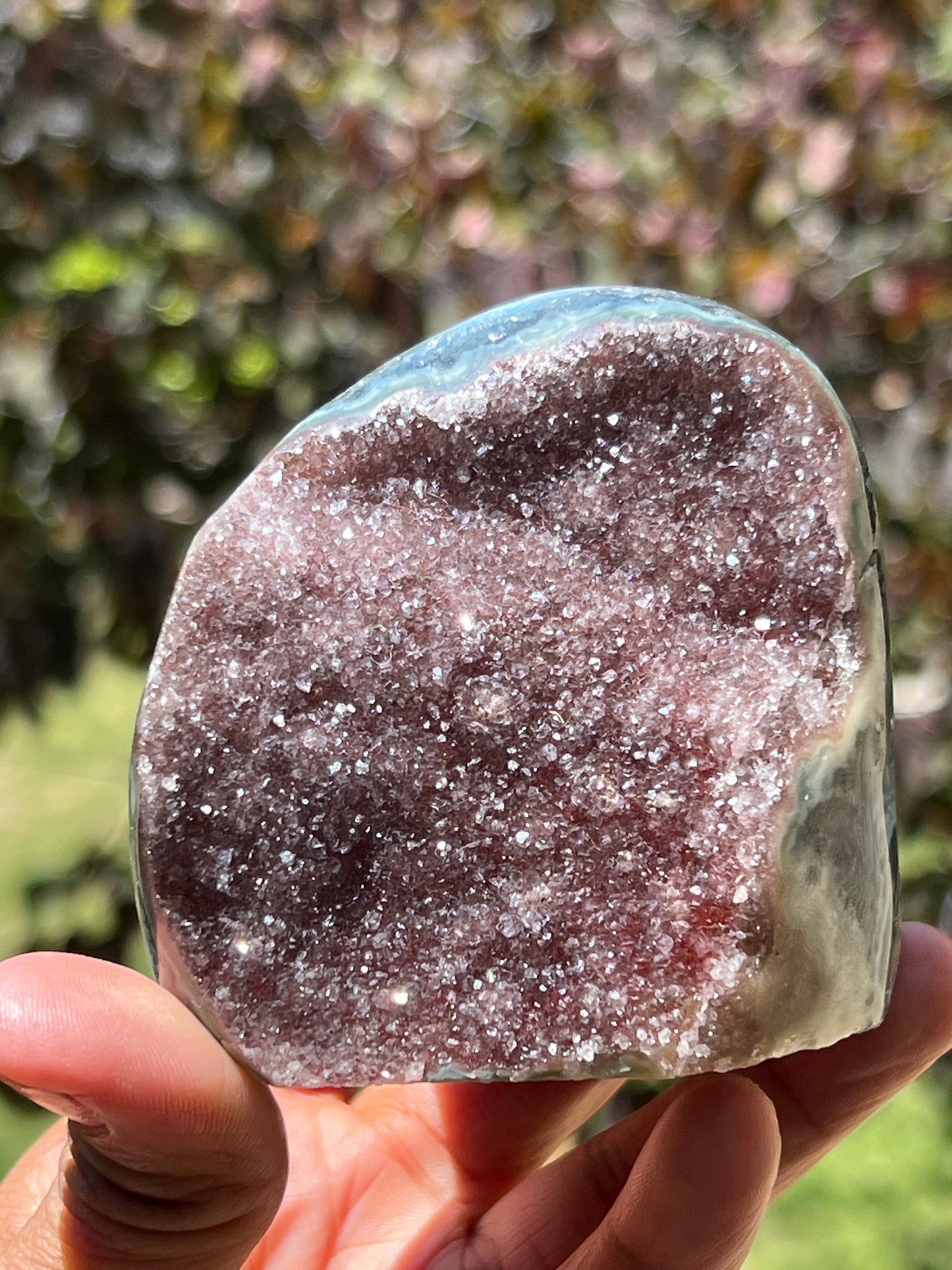Sugar Druzy Geode, Cut Base Amethyst, Amethyst, Amethyst Geode Cut base, Crystals, Crystal Gift