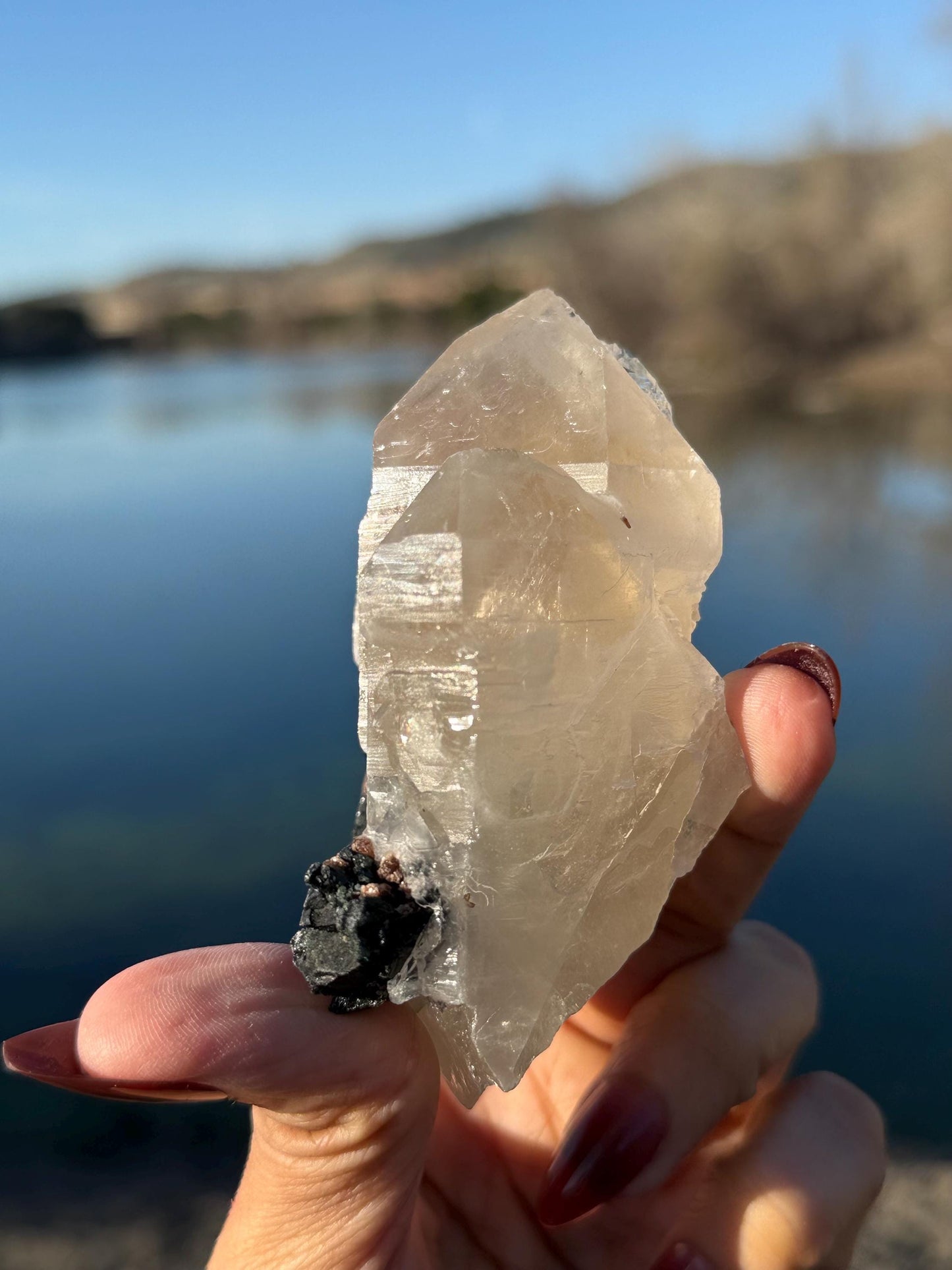 Blue Tourmaline with Quartz, Blue Tourmaline with Mica, Tourmaline in Quartz, Blue Tourmaline, Natural Crystals, Crystal Gifts, Indicolite