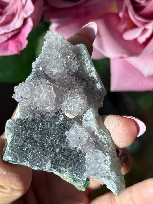 Flower Amethyst Zeolight, Amethyst Geode Cluster, Natural Raw Ameythst, Amethyst Flower, Zeolight Raw Crystal Mineral, Crystal Gifts, Fossil