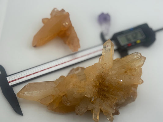 Tangerine Quartz Cluster, Tangerine Quartz From Brazil, Authentic Quartz, Natural Raw Quartz Cluster, Crystal Gifts, Medium