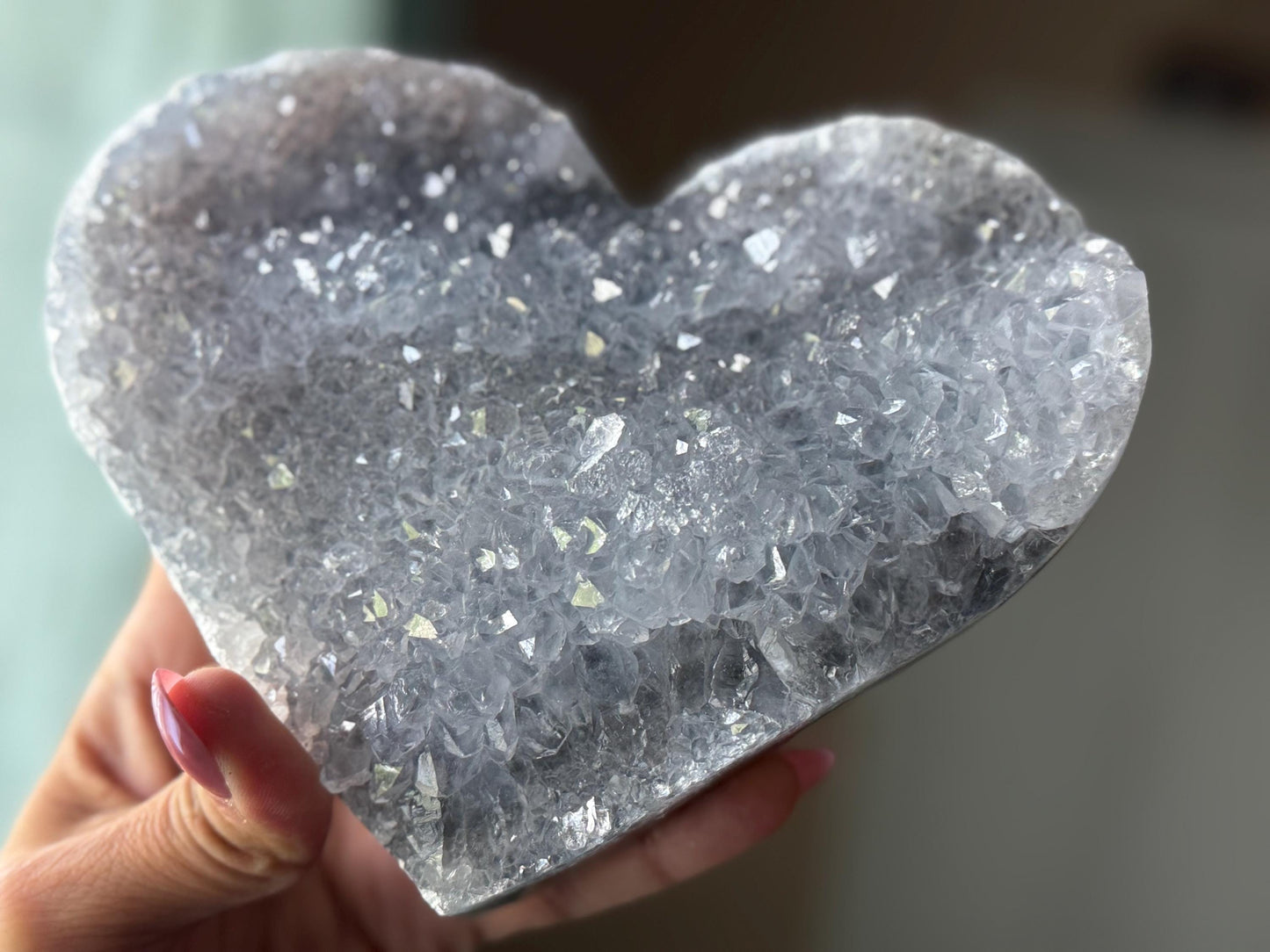 Blue Zeolite Heart, Druzy Blue Amethyst, Amethyst Zeolite, Crystals Gift, Druzy Amethyst, Crystal Hearts, Crystal Gifts, Home Decoration