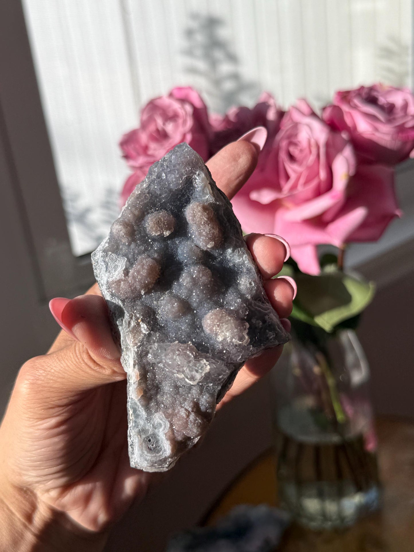 Flower Amethyst Zeolight, Amethyst Geode Cluster, Natural Raw Ameythst, Amethyst Flower, Zeolight Raw Crystal Mineral, Crystal Gifts, Fossil