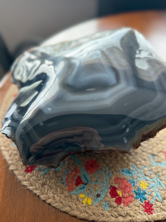 16lb Blue Agate Free Form, Extra Large Crystals, Blue Agate, Crystal Statement Piece, Home Decor, Blue Agate From Brazil, Crystals Gifts