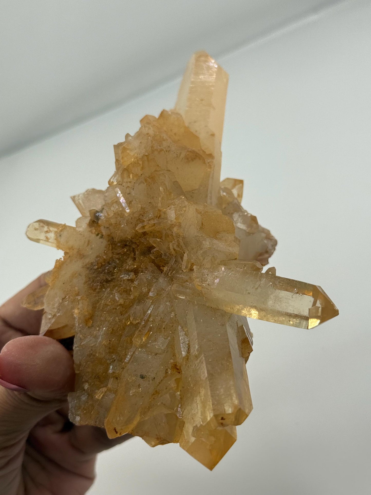 Tangerine Quartz Cluster, Tangerine Quartz From Brazil, Authentic Quartz, Natural Raw Quartz Cluster, Crystal Gifts, Medium