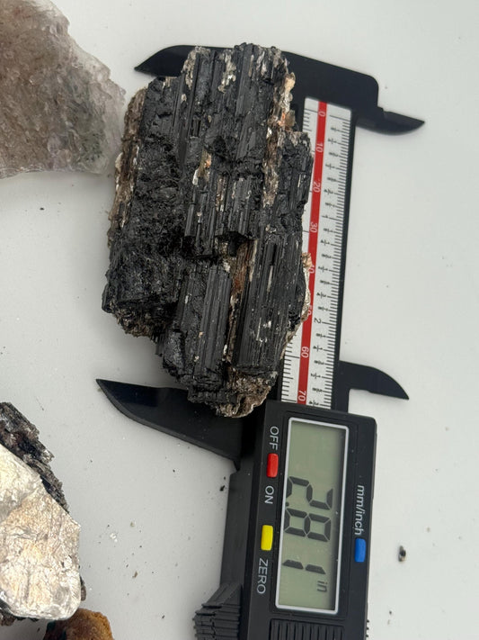 Small Black Tourmaline with Mica, Raw Black Tourmaline, Tourmaline mineral, Raw Crystal Specimen, Crystal Gifts, Home Decor