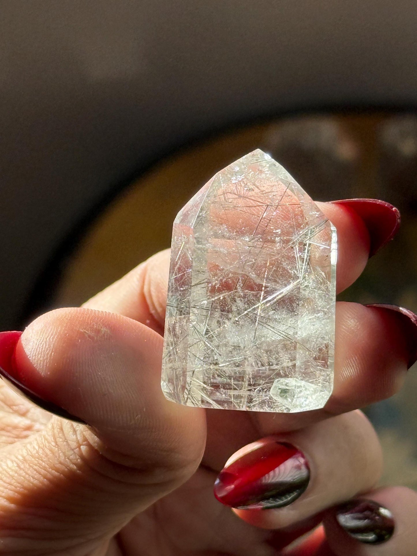 Silver Rutilated Quartz, Titanium dioxide mineral, Black Rutile, Rutilated Quartz, Rutile Quartz, Garden Quartz, MINI SIZE