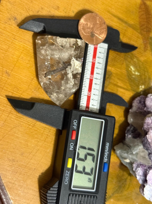 Silver Rutilated Quartz, Titanium dioxide mineral, Black Rutile, Rutilated Quartz, Rutile Quartz, Garden Quartz, MINI SIZE