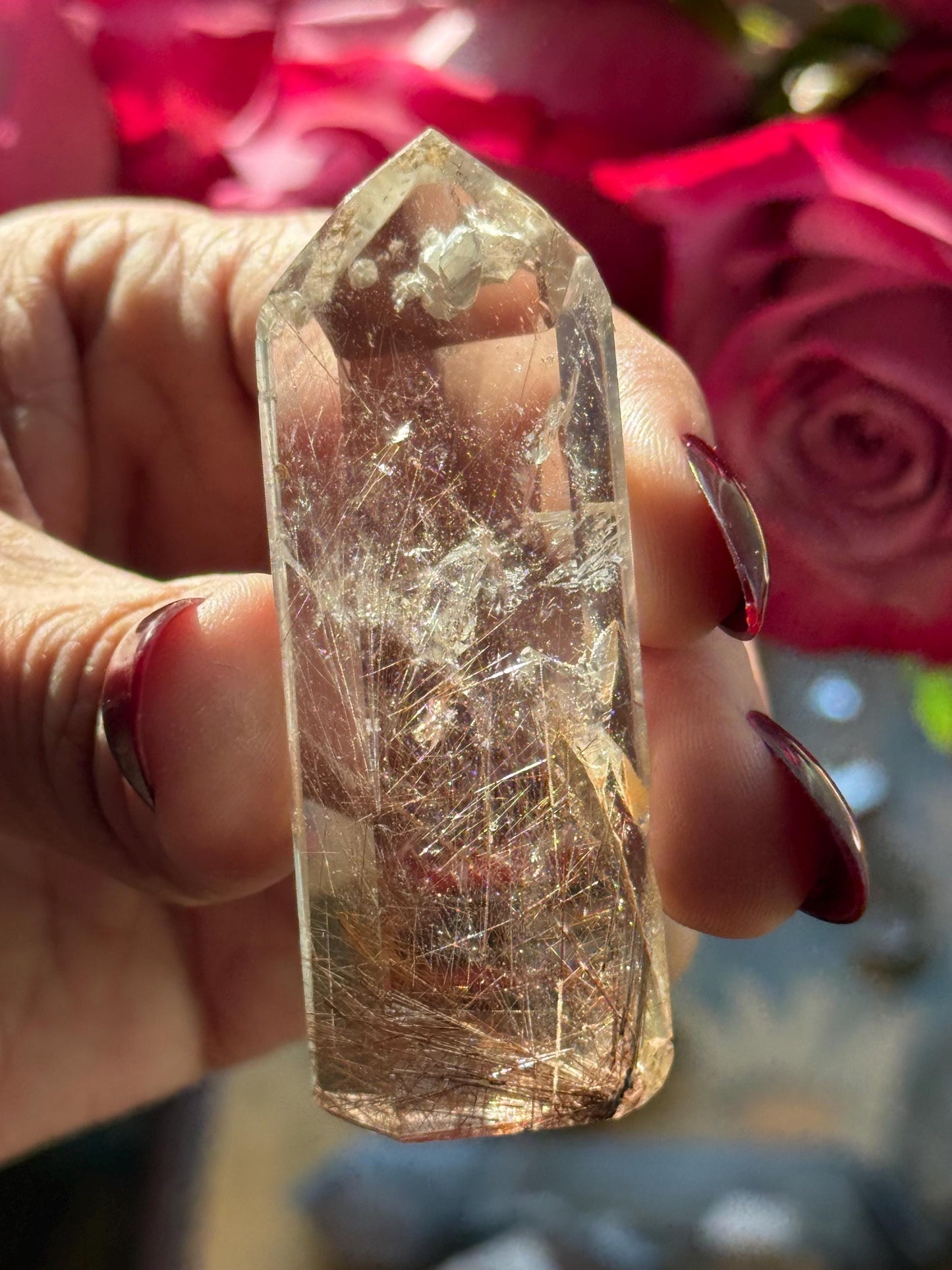 Silver & Copper Rutile Quartz, Rutilated Quartz, Copper Rutile Quartz, Silver rutilated quartz, Crystals, Crystal Gifts, SMALL