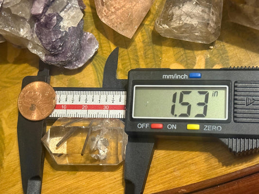 Silver Rutilated Quartz, Titanium dioxide mineral, Black Rutile, Rutilated Quartz, Rutile Quartz, Garden Quartz, MINI SIZE