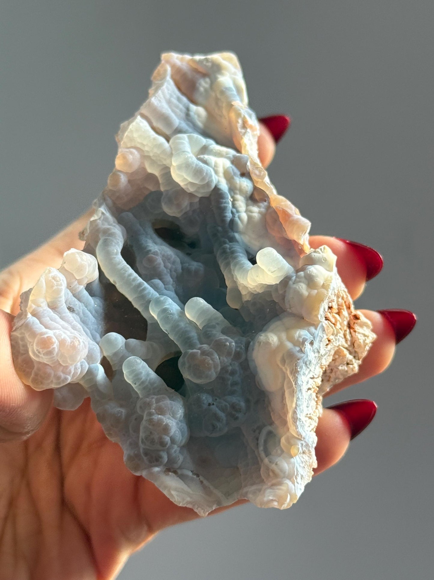 Rare Orca Agate Specimen – Raw Botryoidal Chalcedony Crystal, Natural Mineral Fossil, Collector’s Healing Stone Gift