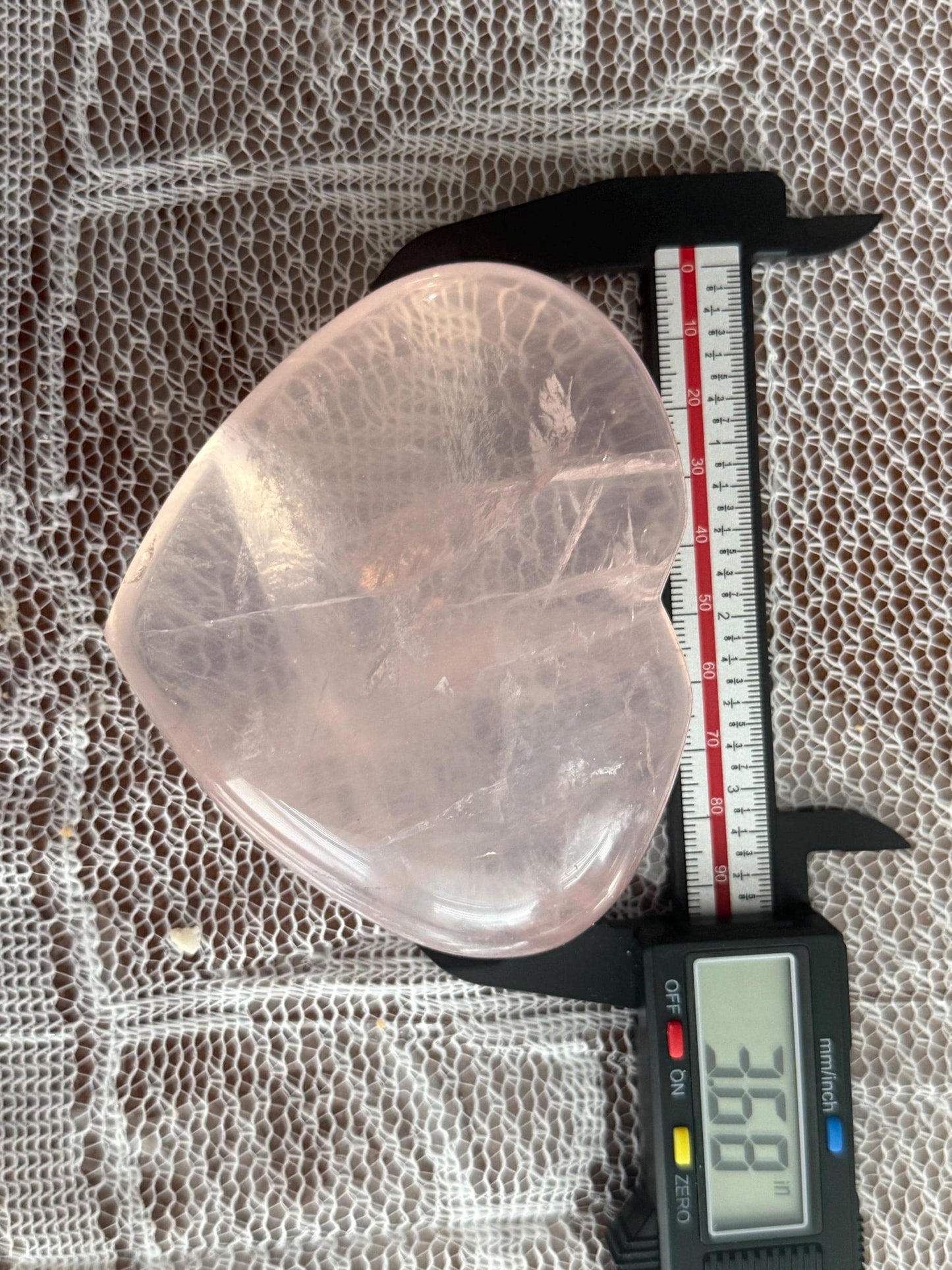 Girasol Rose Quartz Heart with Star Flash – Rose Quartz Heart, Healing Crystals, Crystal Gift for Crystal Lovers