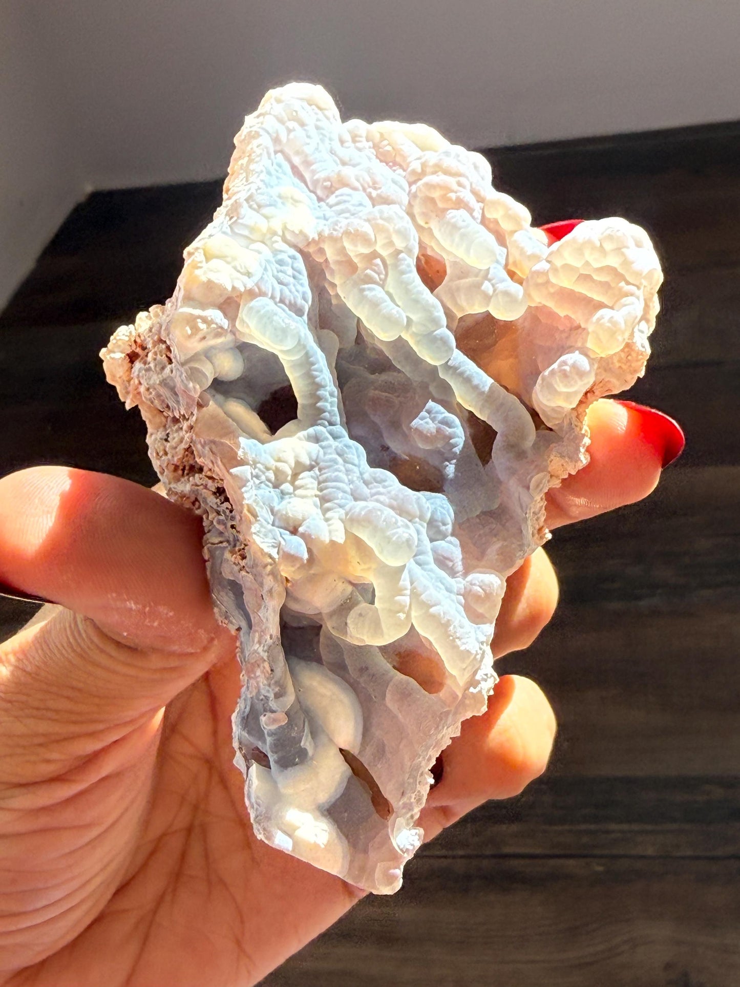 Rare Orca Agate Specimen – Raw Botryoidal Chalcedony Crystal, Natural Mineral Fossil, Collector’s Healing Stone Gift