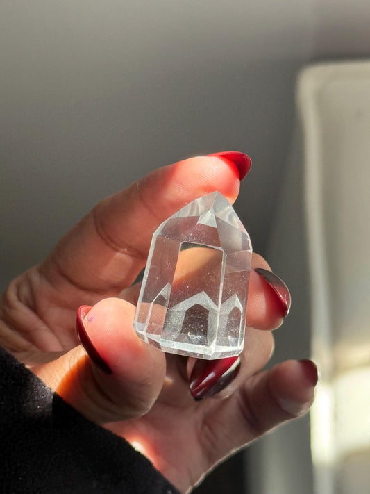 Mountain Phantom, Lumerian Clear Quartz Point, Small Mini
