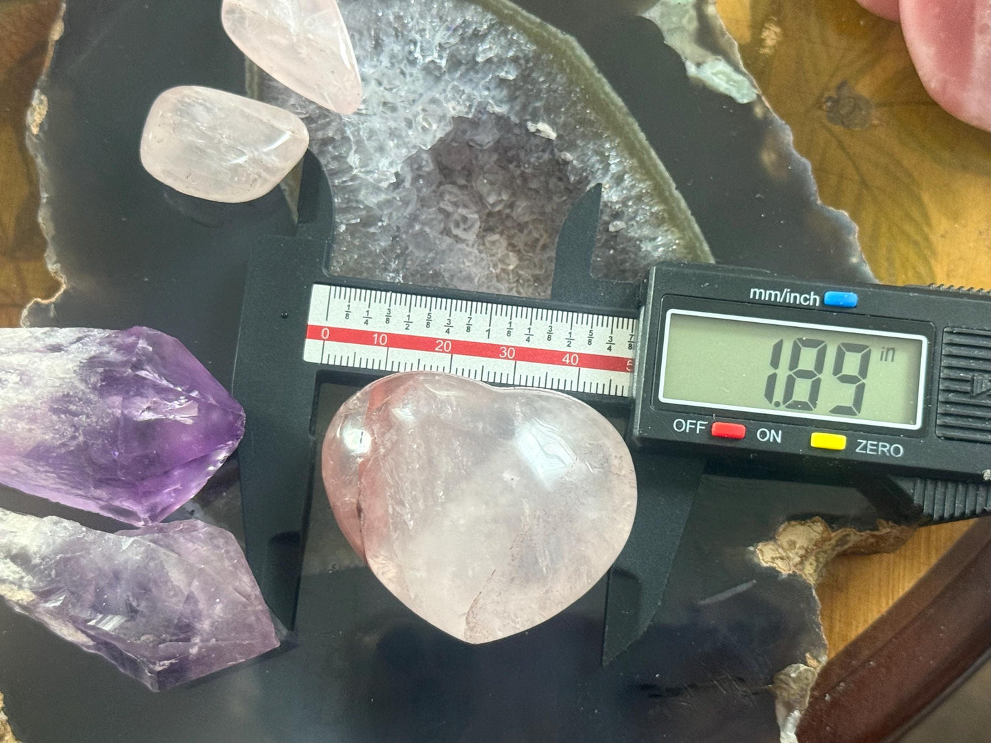 Fire Quartz Heart, Smal Red Fire Quartz Heart, Crystal Gifts, Heart Charms